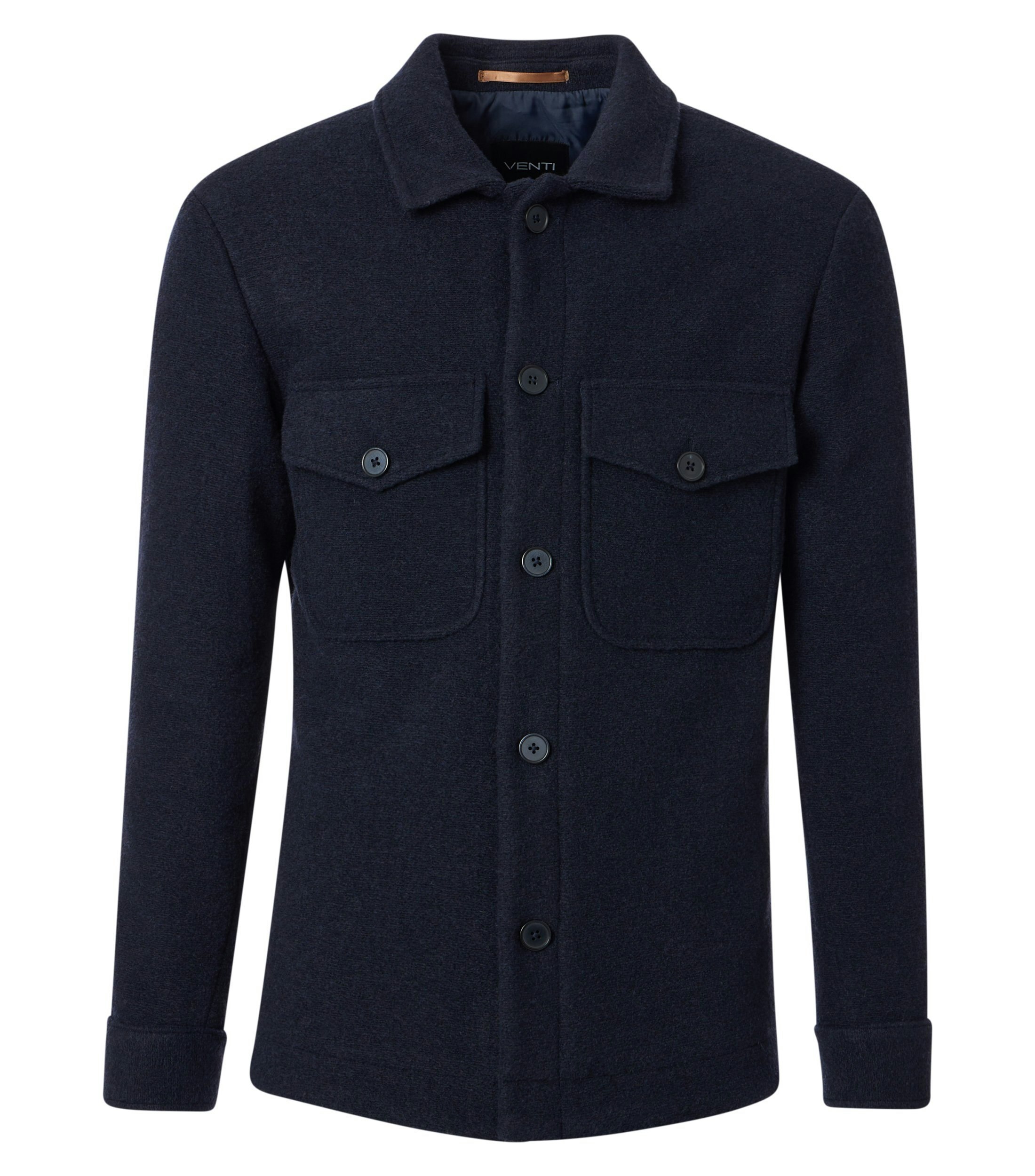 Ein Businesshemd im uni Muster in der Farbe Dunkelblau