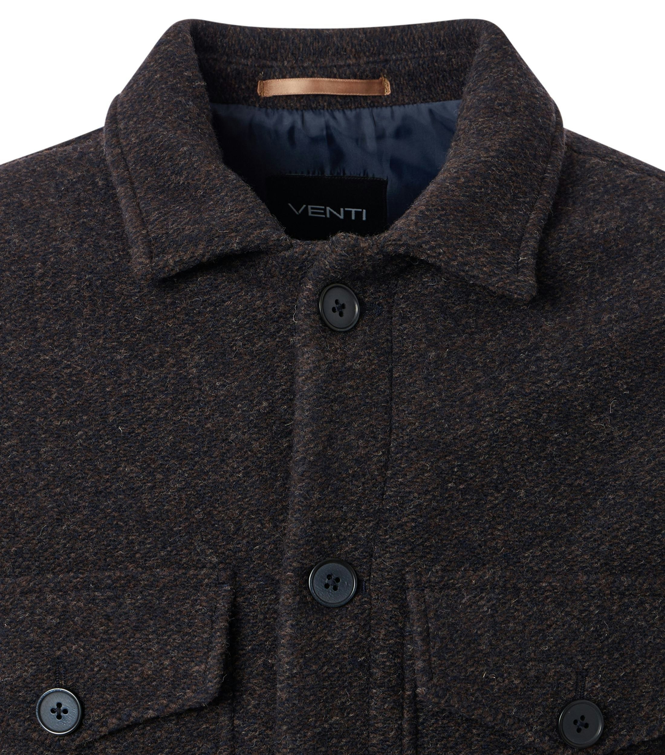 Ein Businesshemd im uni Muster in der Farbe Braun