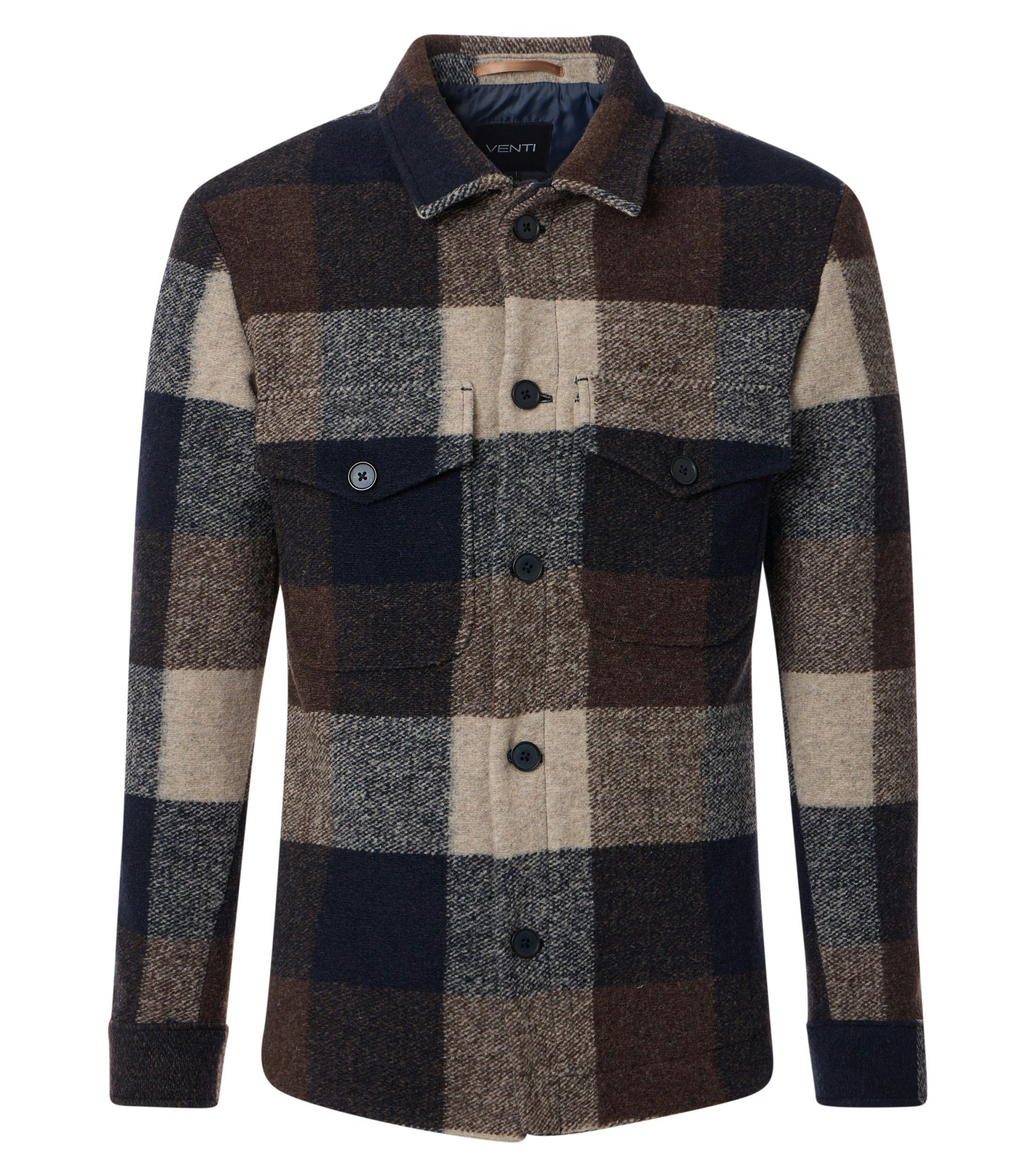 Ein Businesshemd im uni Muster in der Farbe Beige