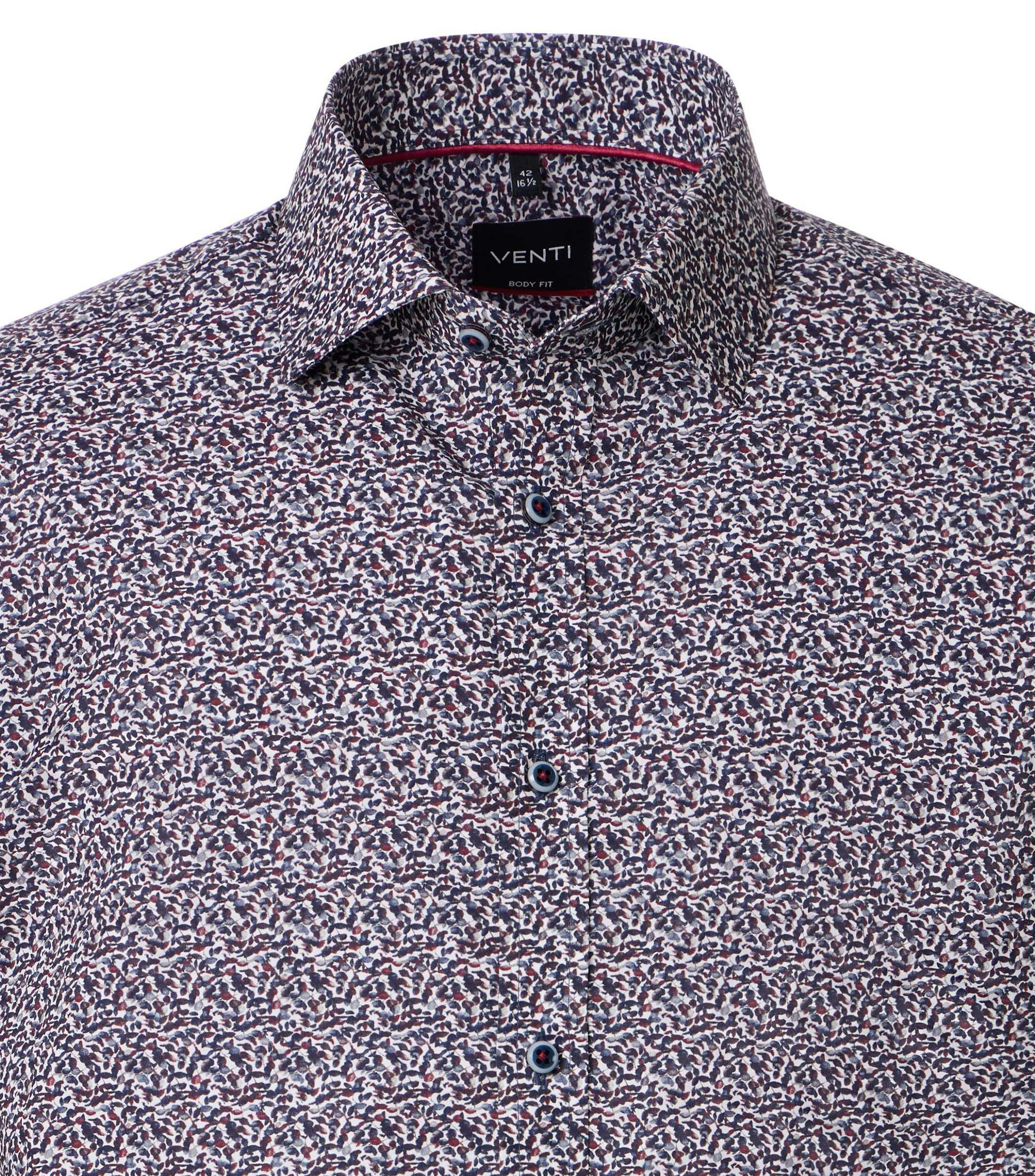 Ein Businesshemd im Print Muster in der Farbe Blau