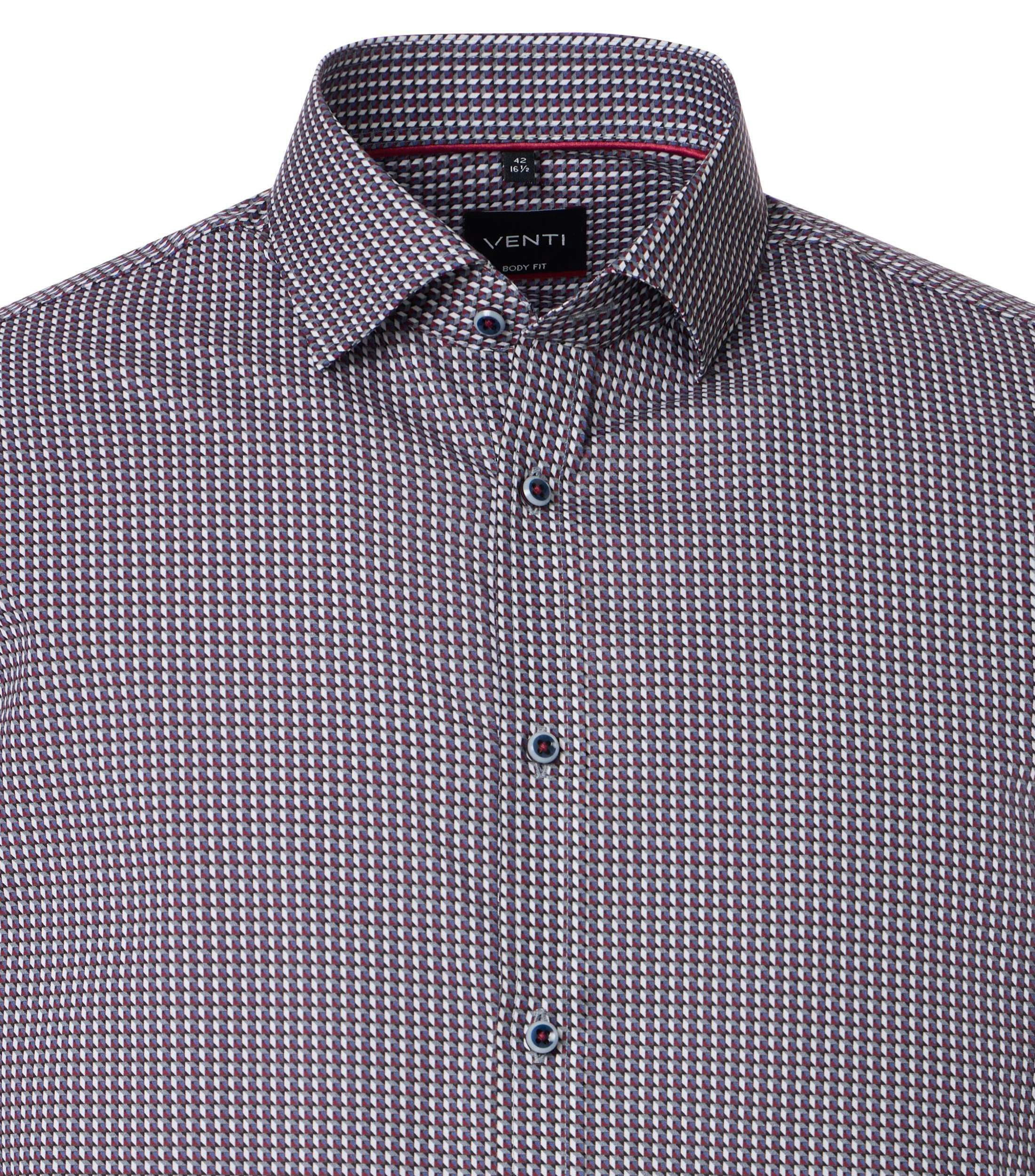 Ein Businesshemd im Print Muster in der Farbe Rot