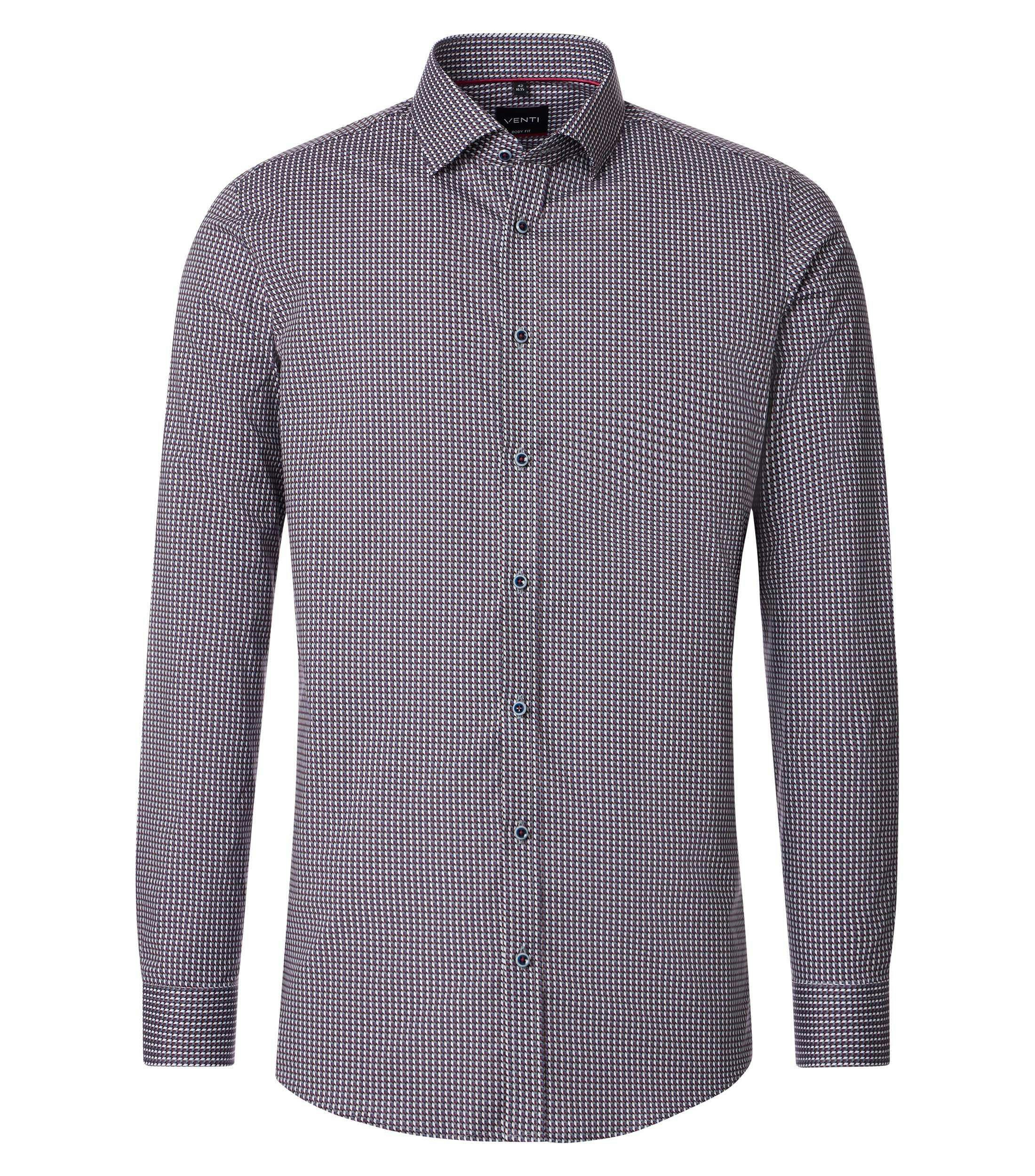 Ein Businesshemd im Print Muster in der Farbe Rot