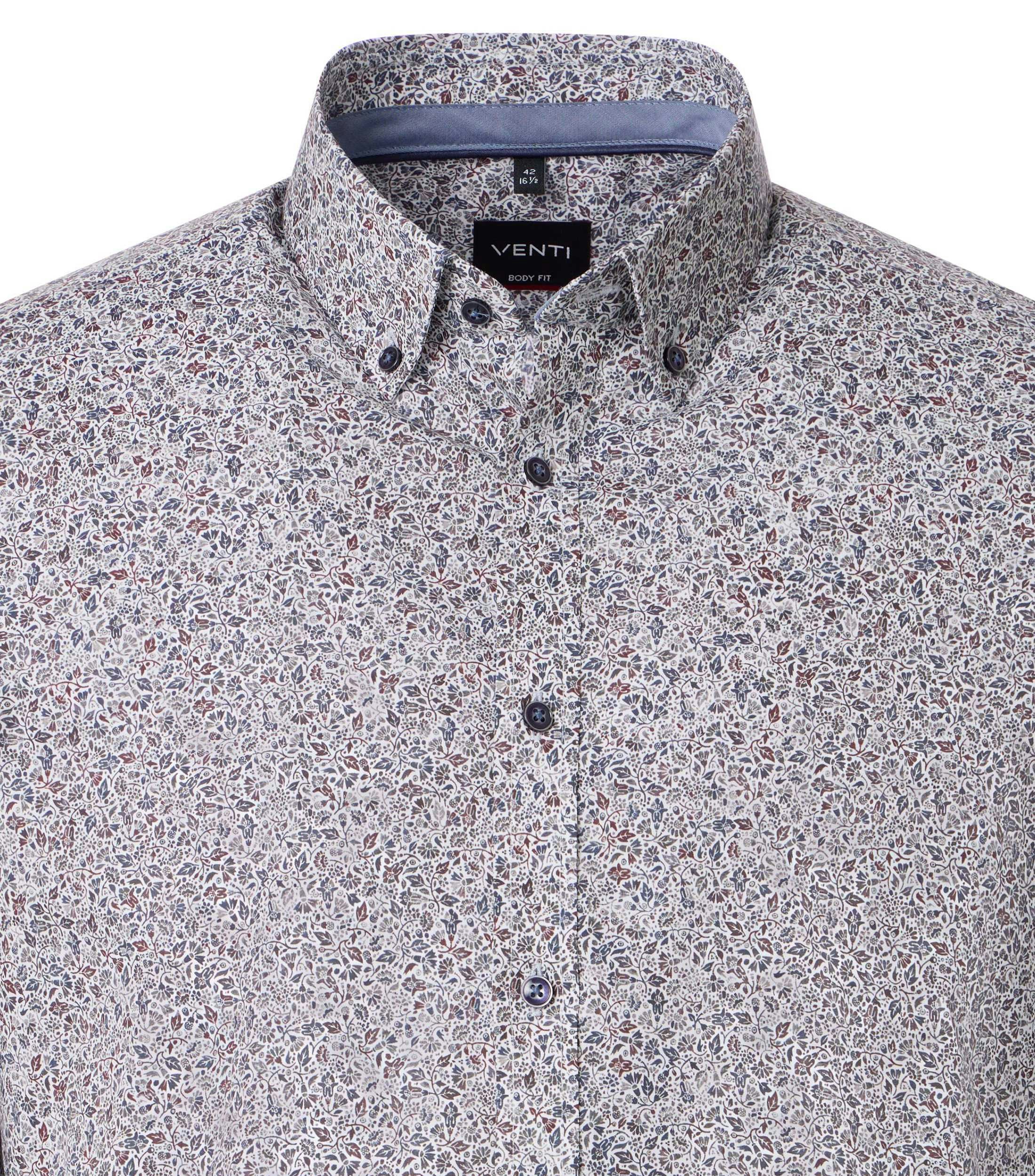 Ein Businesshemd im Print Muster in der Farbe Blau