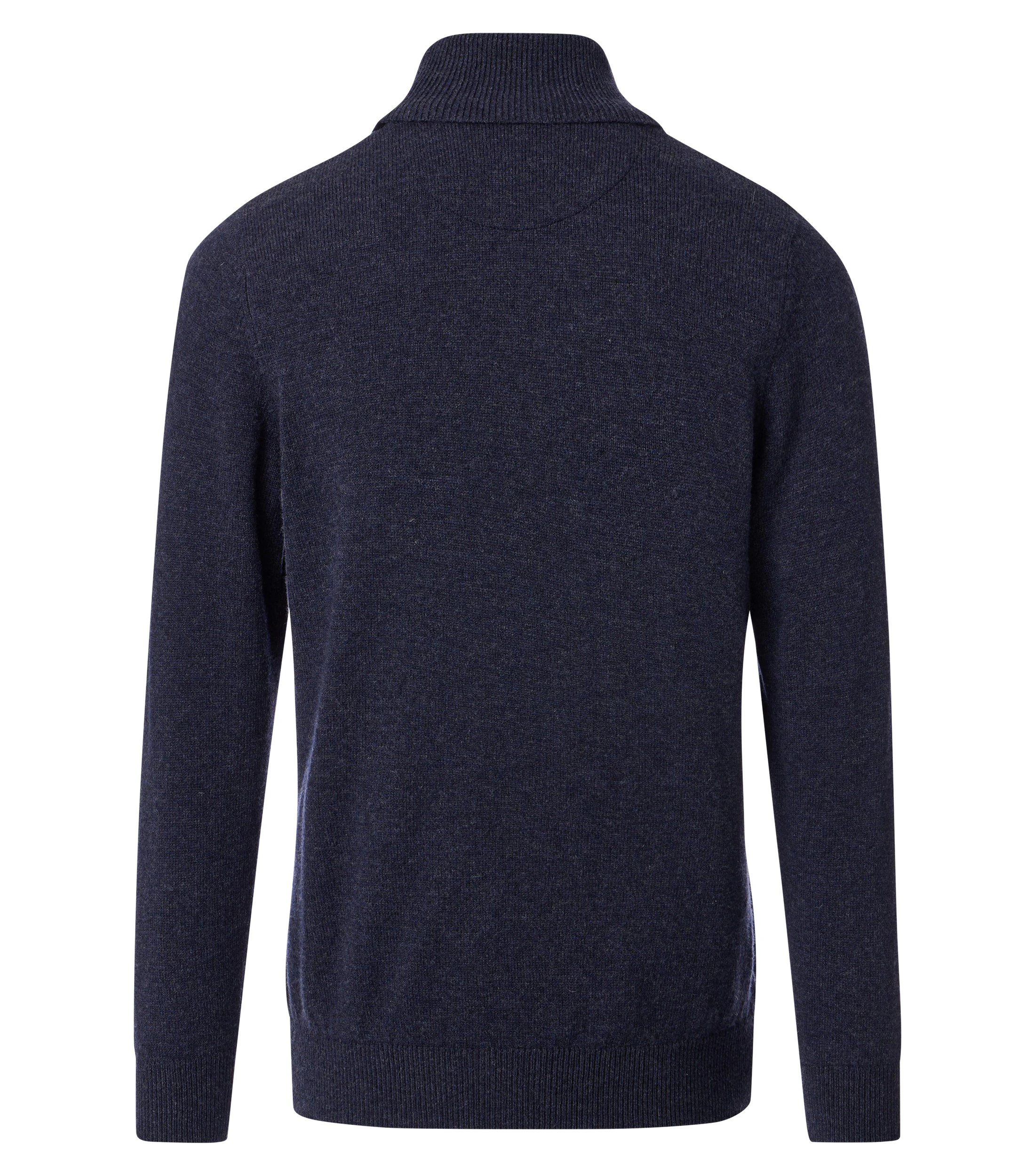 Rollkragenpullover im unifarbenen Design in der Farbe Dunkelblau