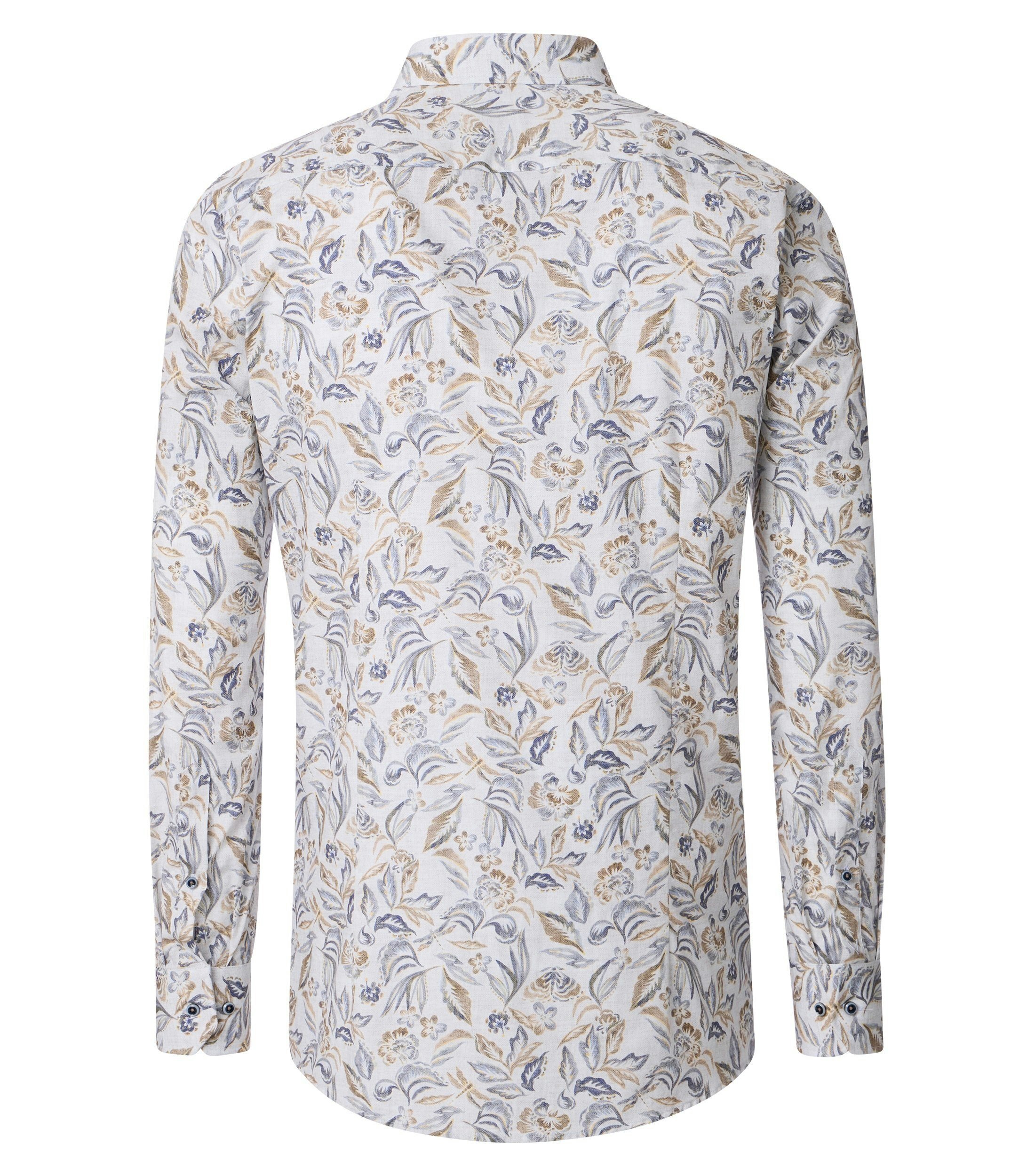 Ein Businesshemd im Print Muster in der Farbe Champagner