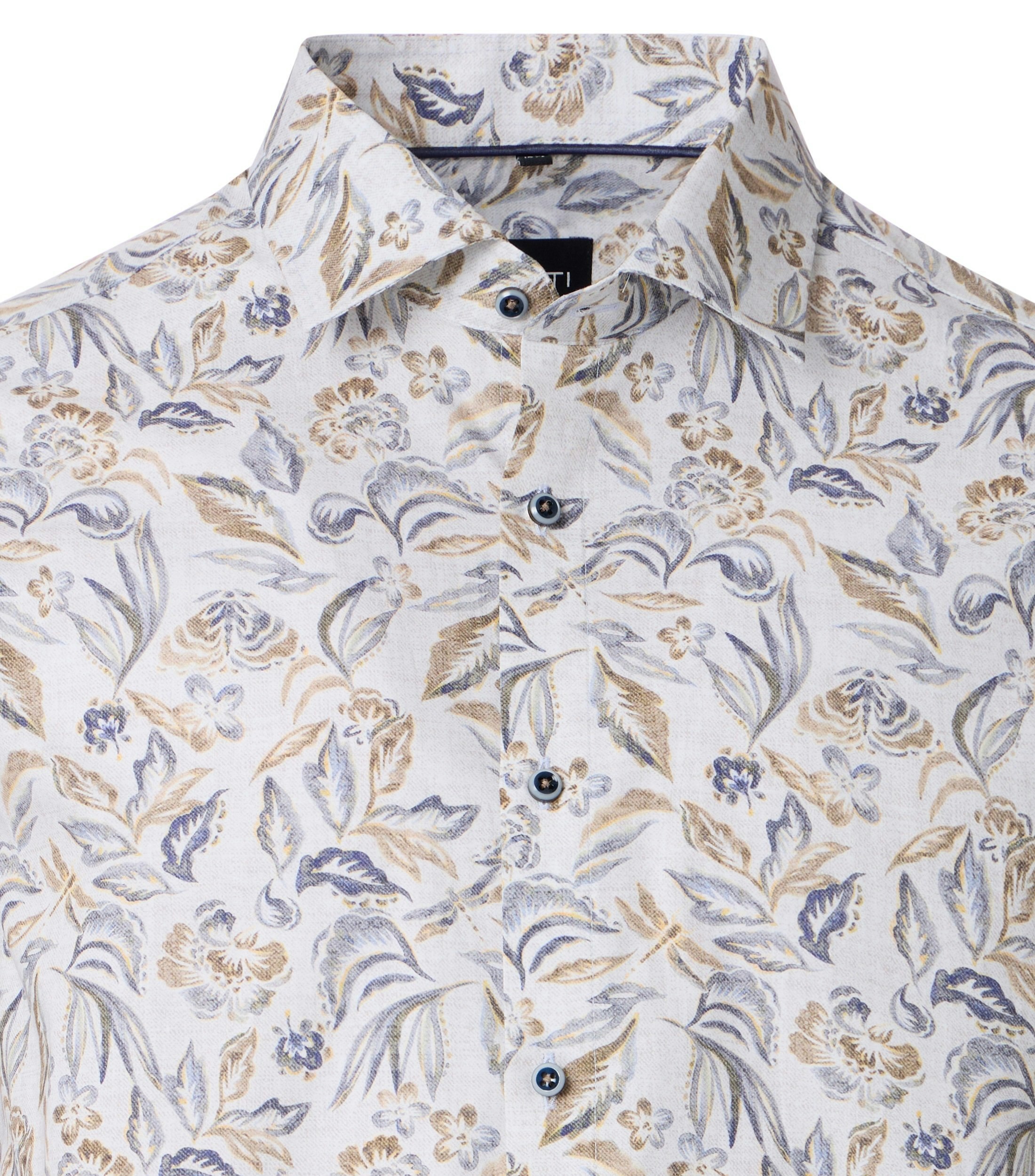Ein Businesshemd im Print Muster in der Farbe Champagner