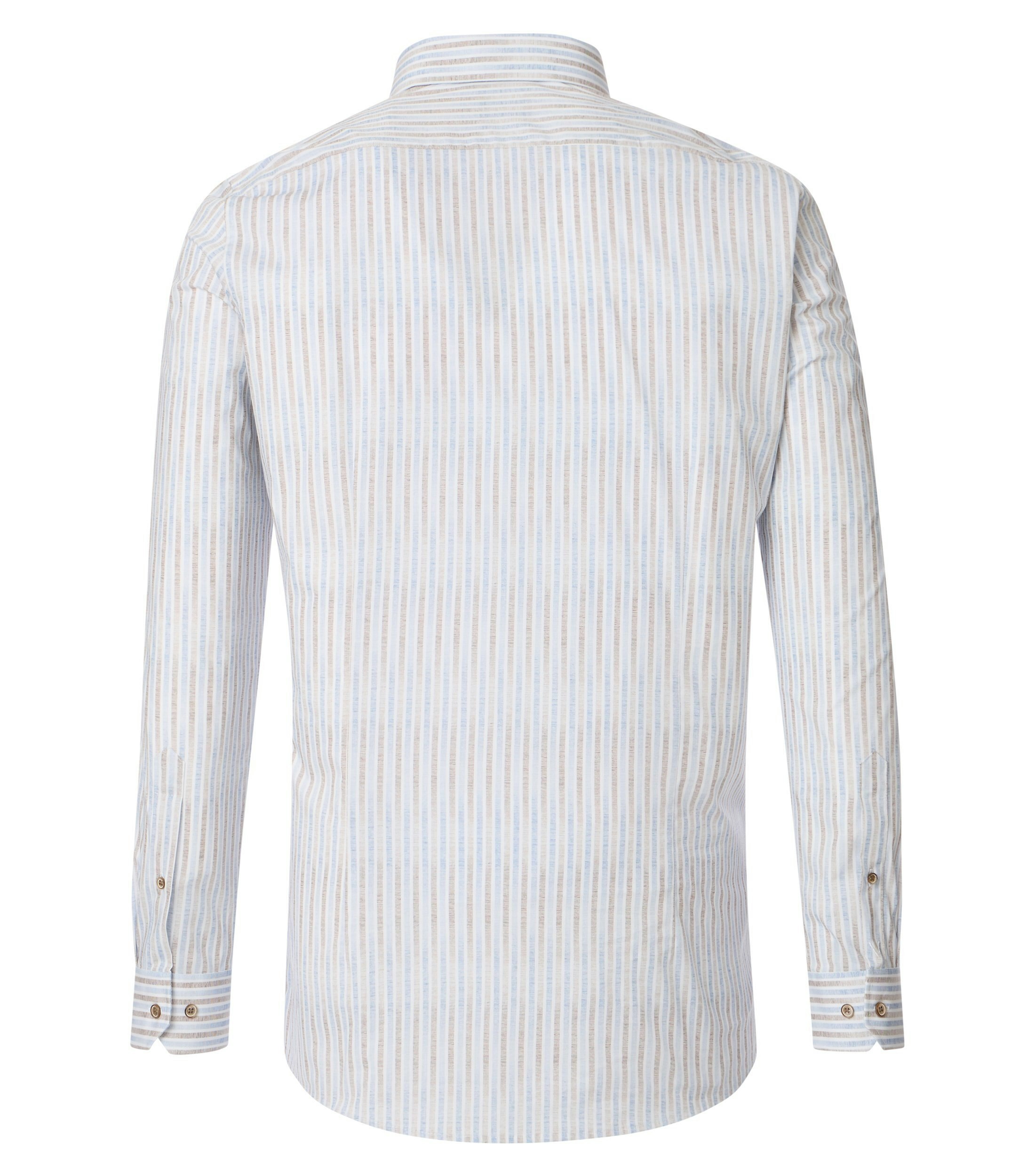 Ein Businesshemd im gestreift Muster in der Farbe Hellblau