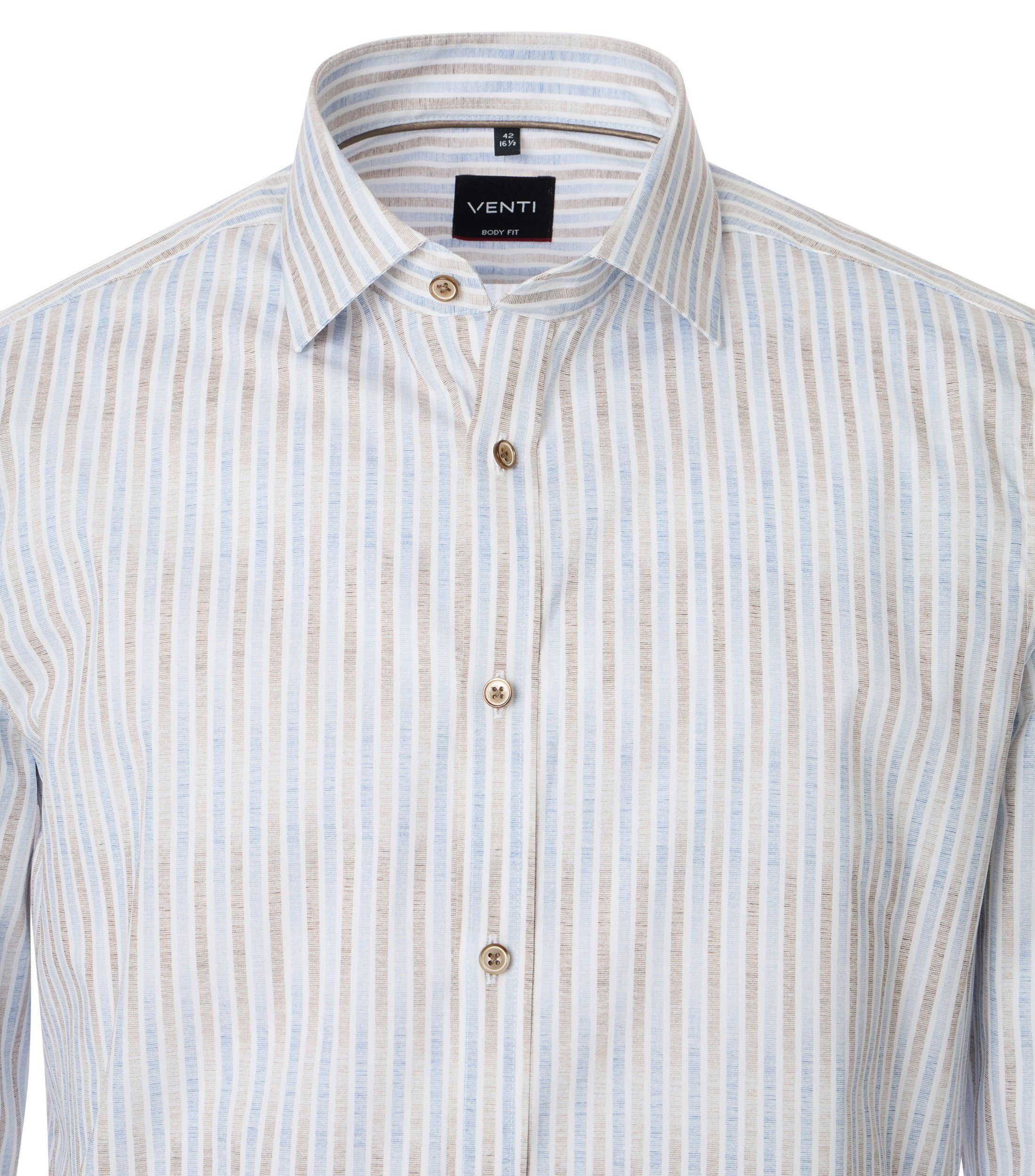 Ein Businesshemd im gestreift Muster in der Farbe Hellblau