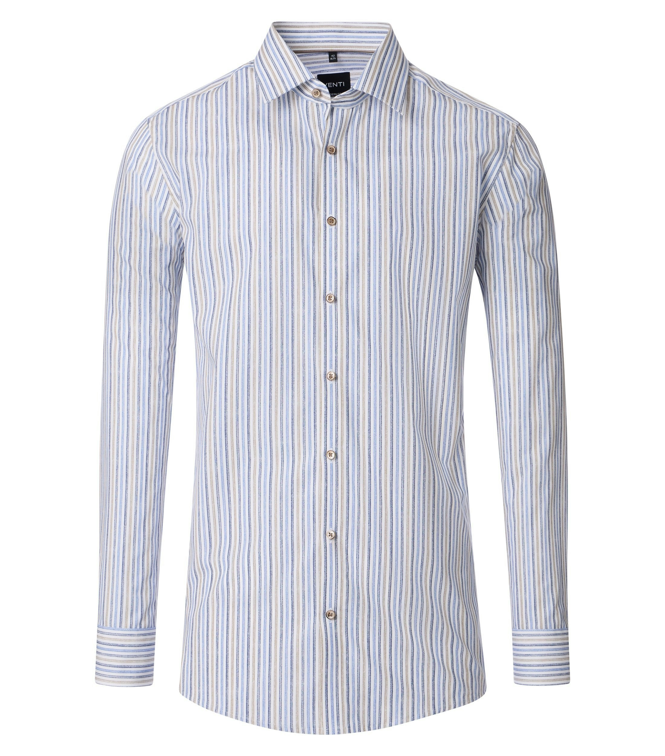 Ein Businesshemd im gestreift Muster in der Farbe Hellgrau