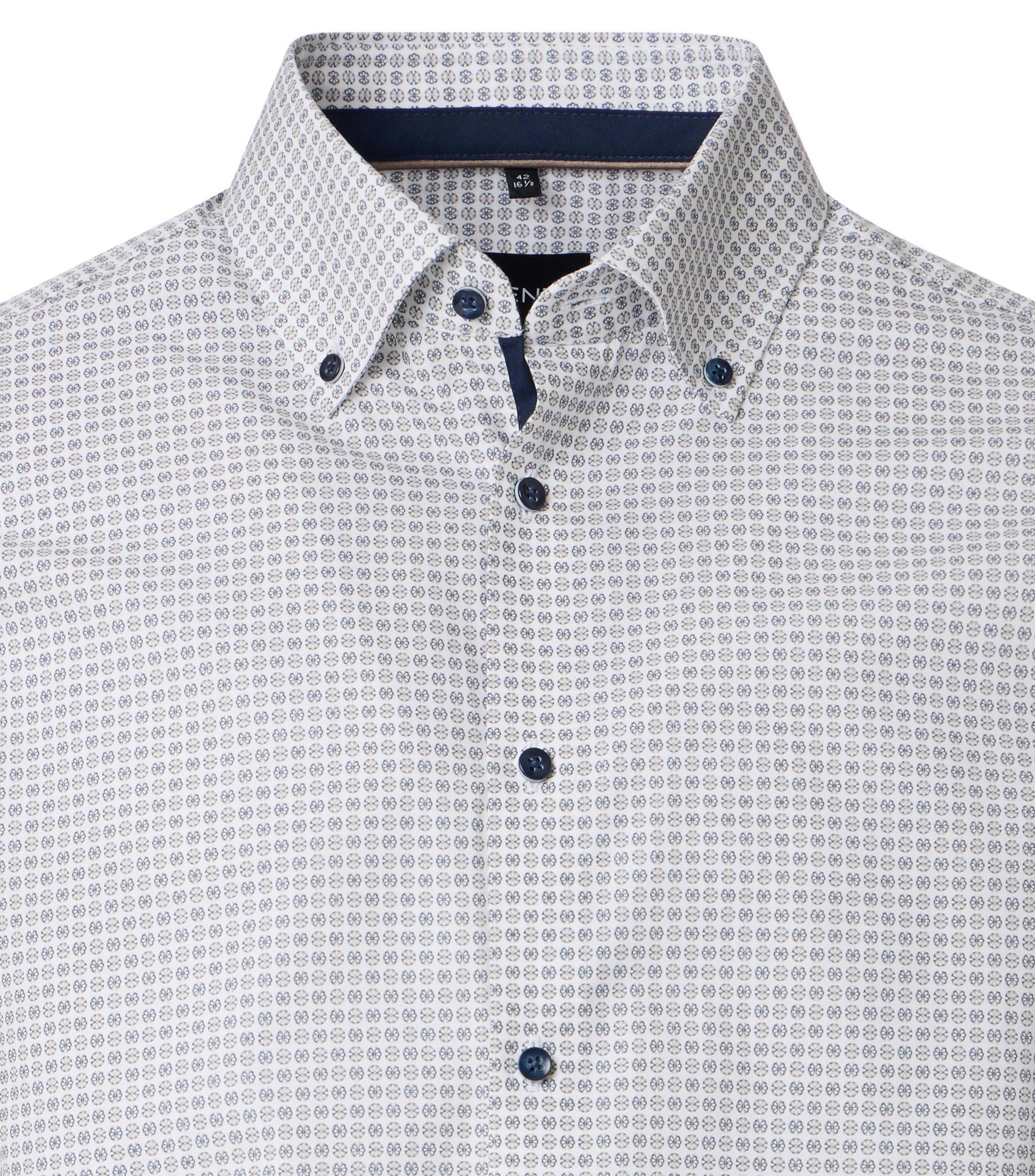 Ein Businesshemd im Print Muster in der Farbe Weißgrau