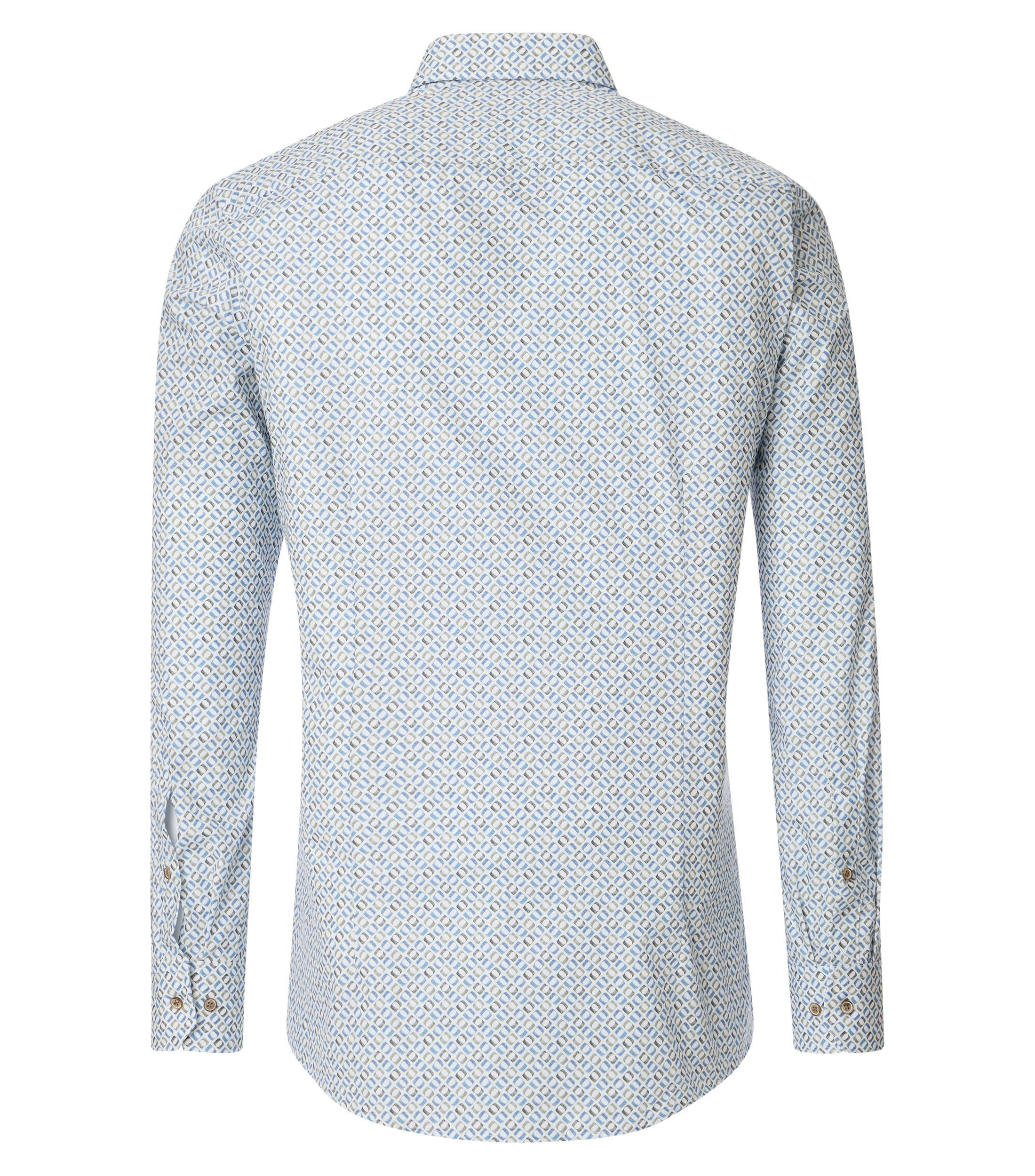 Ein Businesshemd im Print Muster in der Farbe Weißblau
