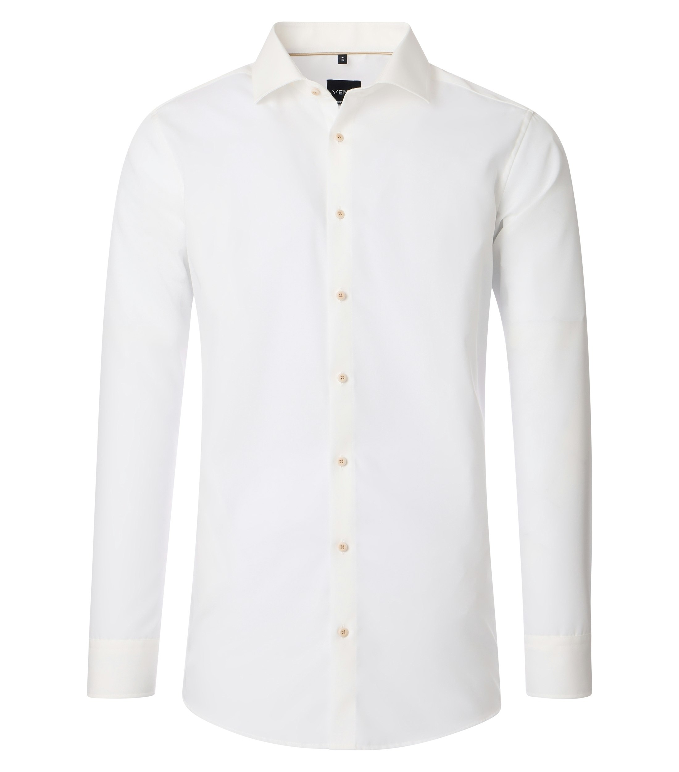 Ein Businesshemd im uni Muster in der Farbe Weiß