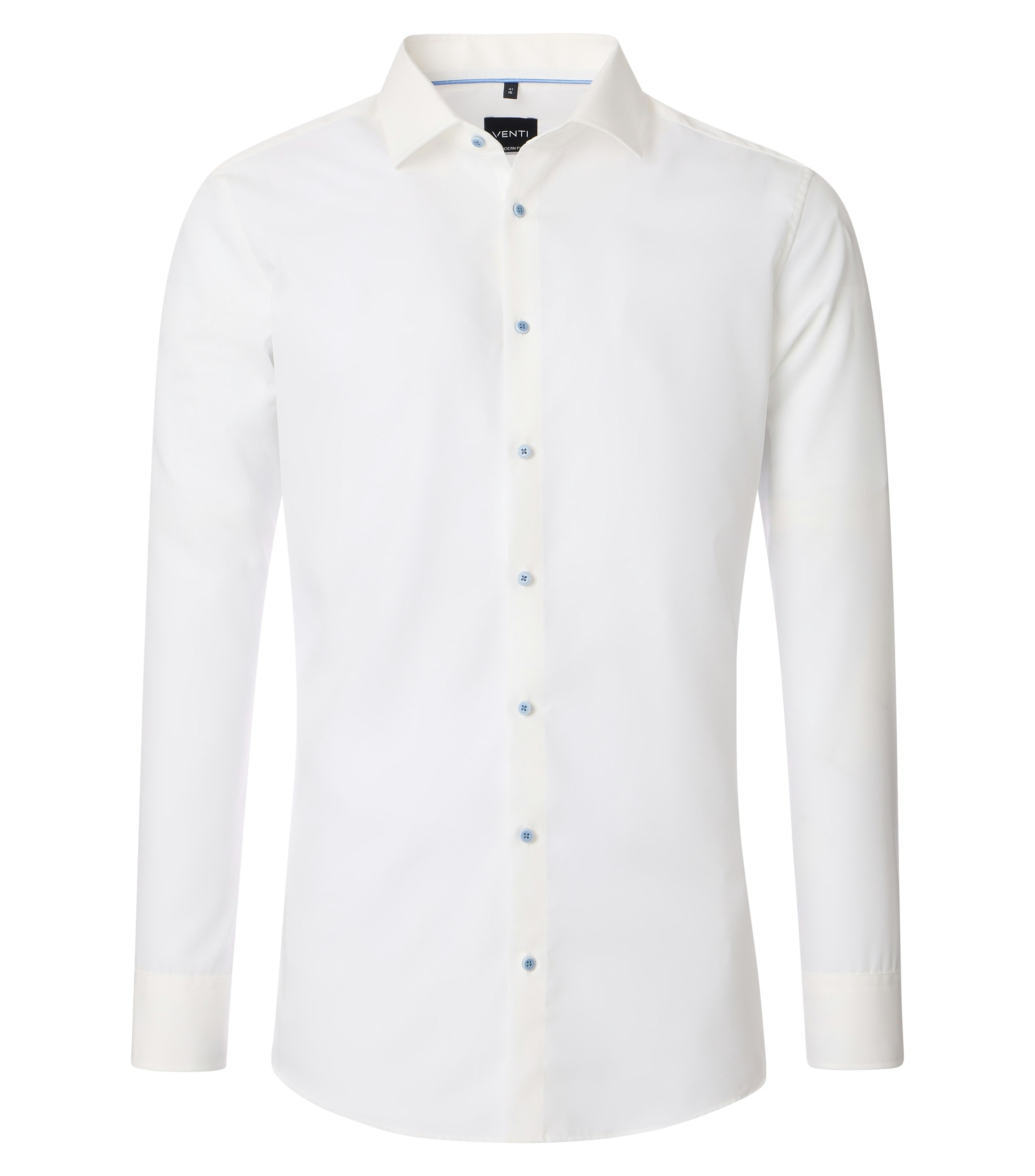 Ein Businesshemd im uni Muster in der Farbe Schneeweiß