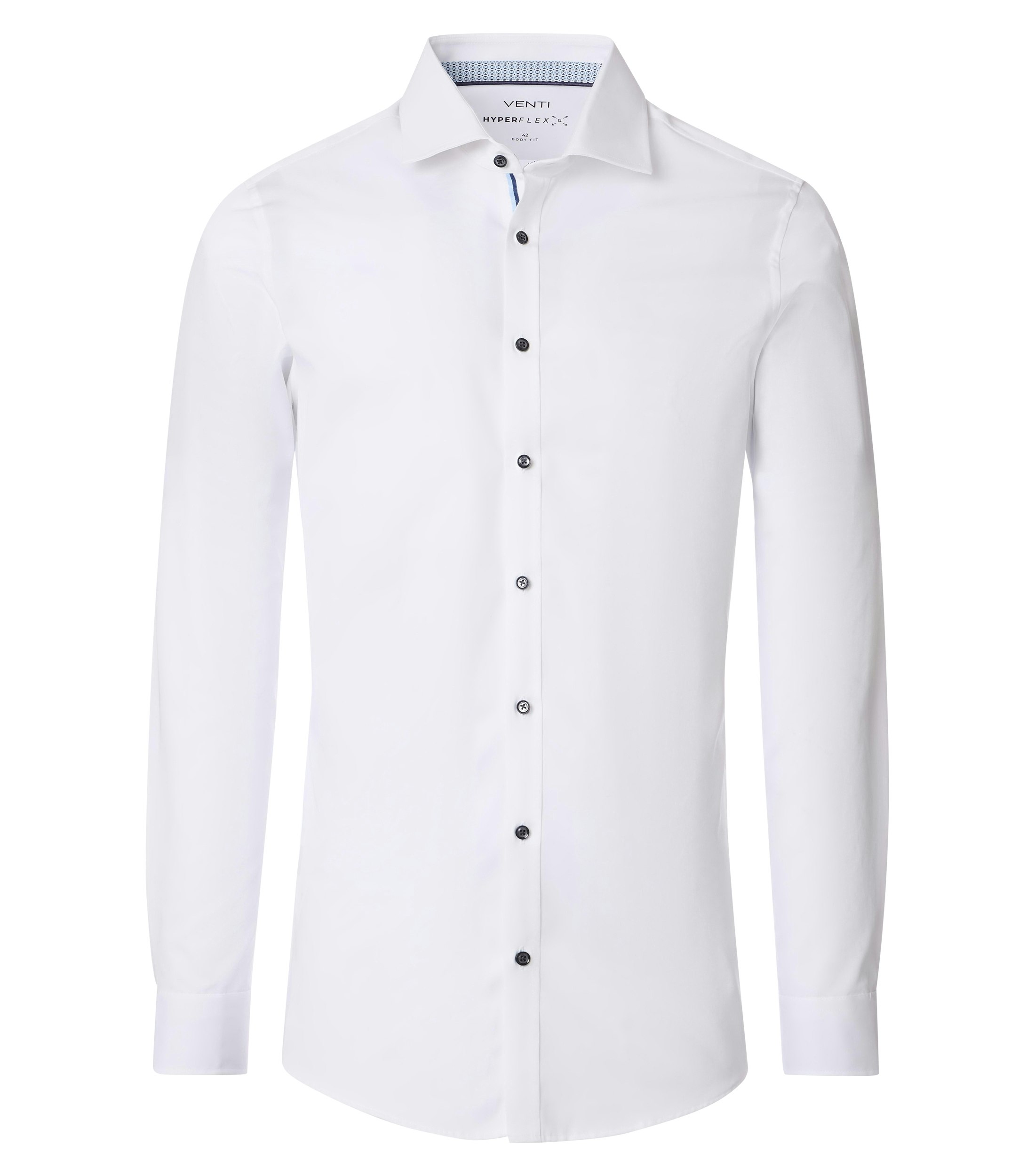 Ein Businesshemd im uni Muster in der Farbe Weiß