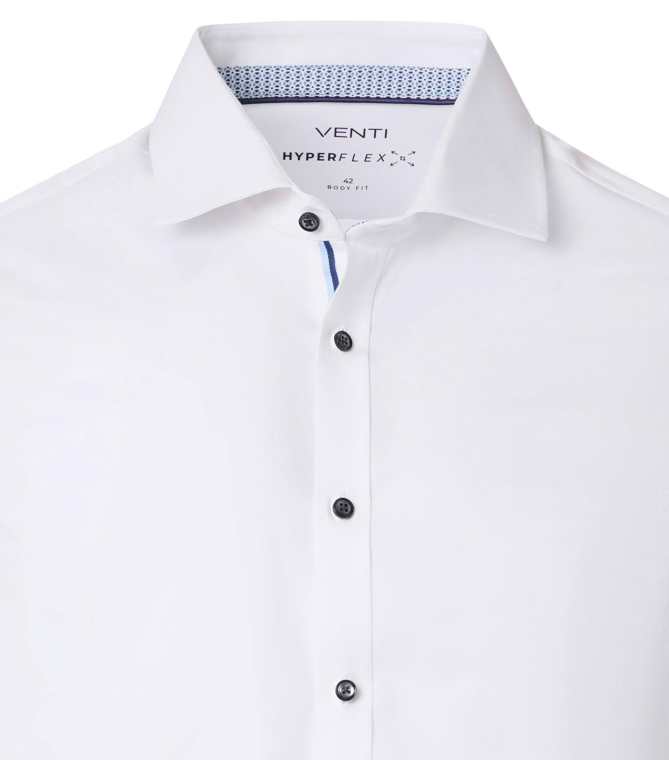 Ein Businesshemd im uni Muster in der Farbe Weiß