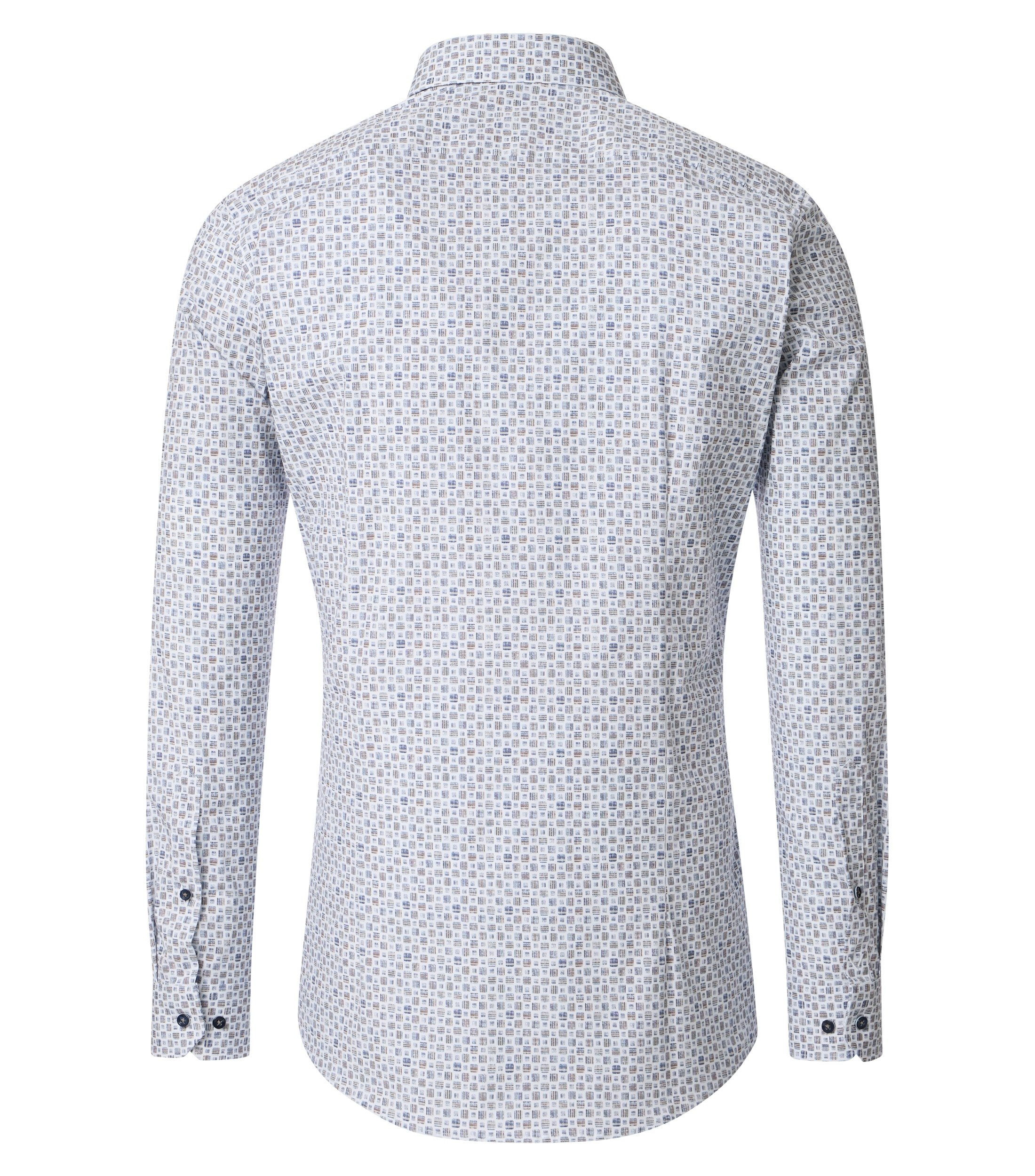 Ein Businesshemd im Print Muster in der Farbe Beige