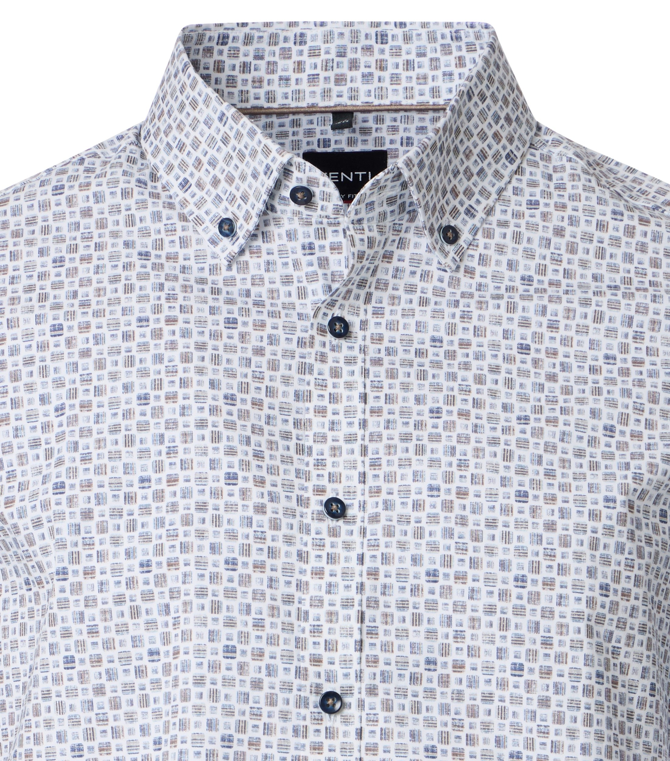 Ein Businesshemd im Print Muster in der Farbe Beige