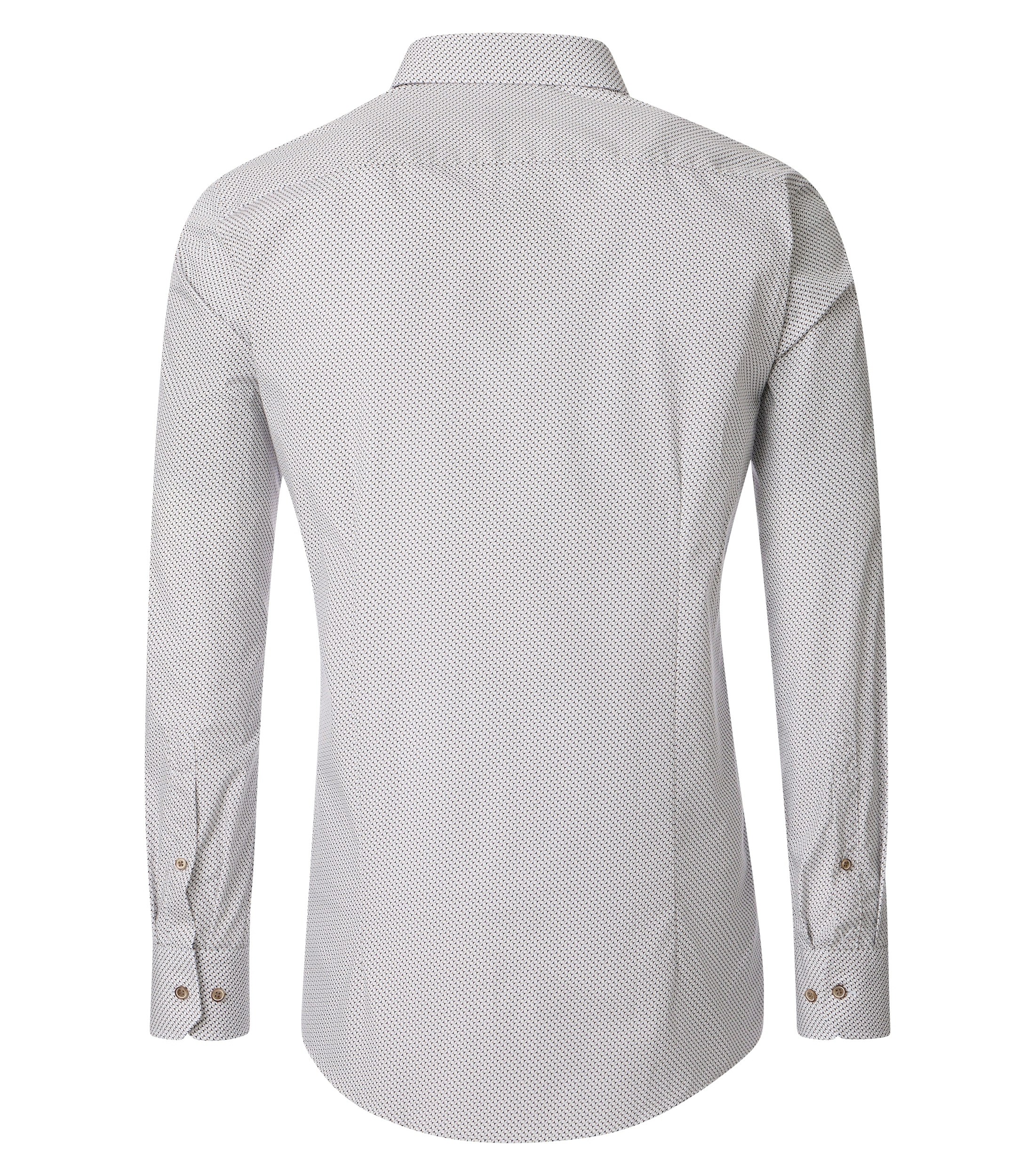 Ein Businesshemd im Print Muster in der Farbe Beige