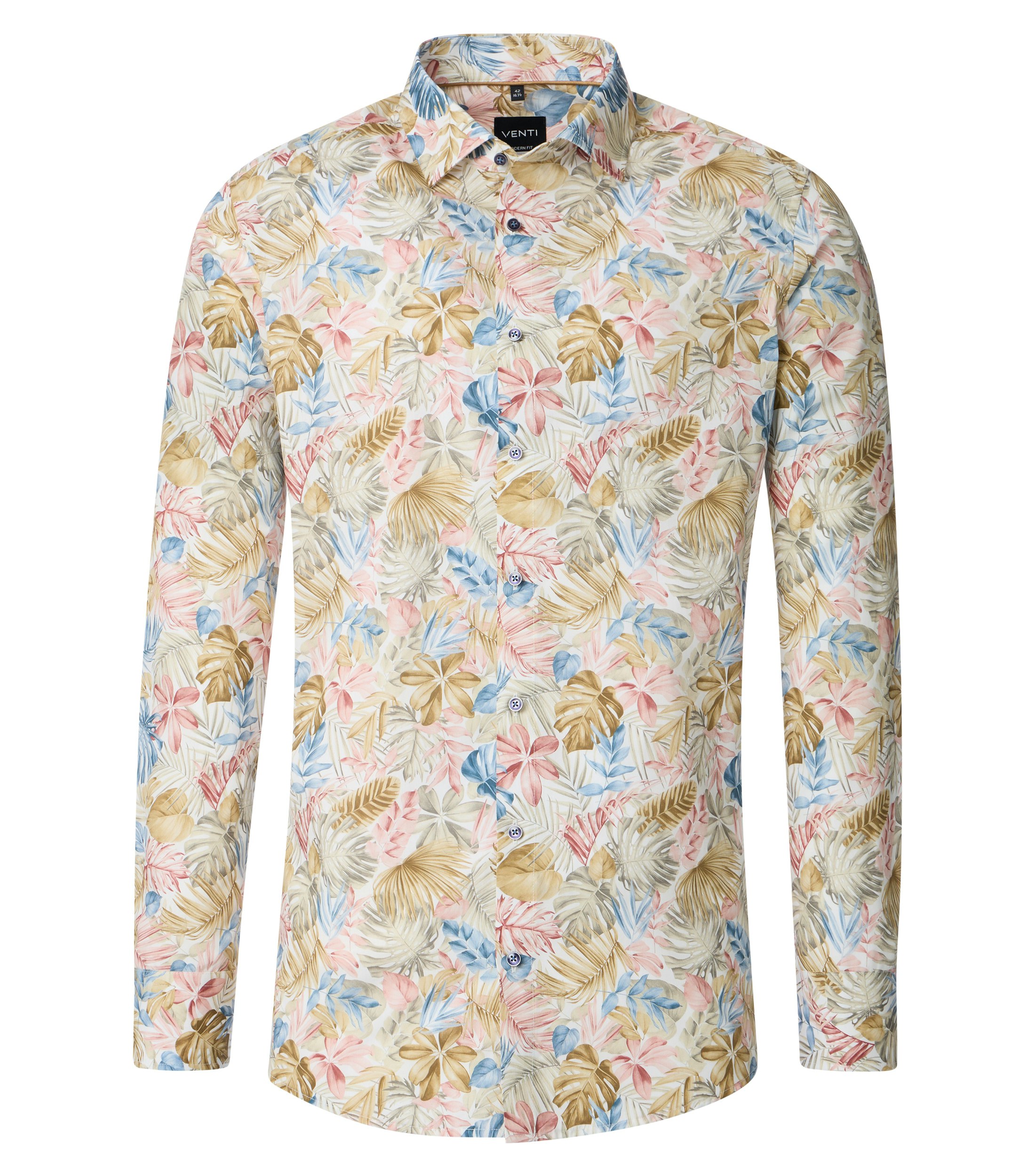 Ein Businesshemd im Print Muster in der Farbe Orange