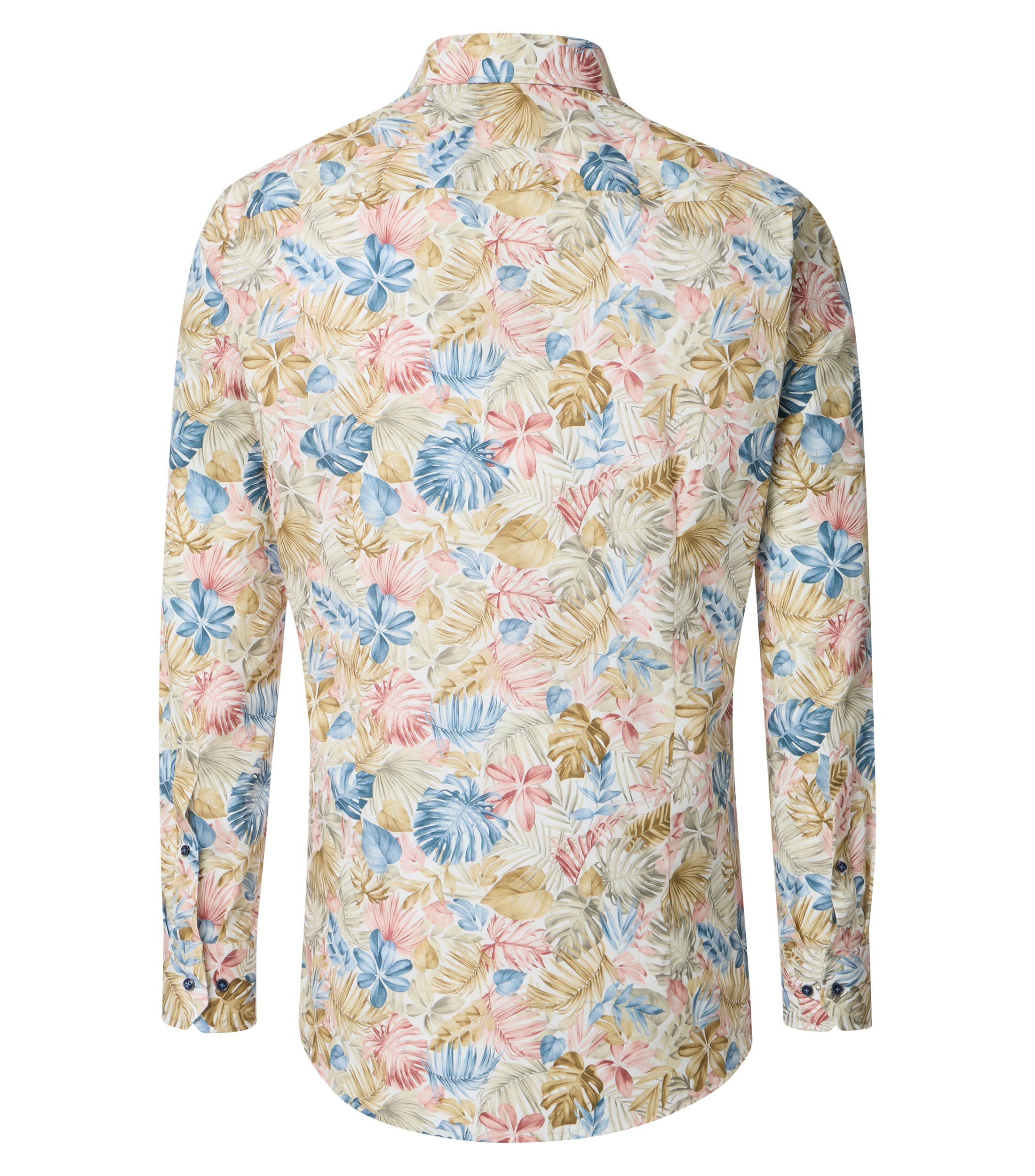 Ein Businesshemd im Print Muster in der Farbe Orange