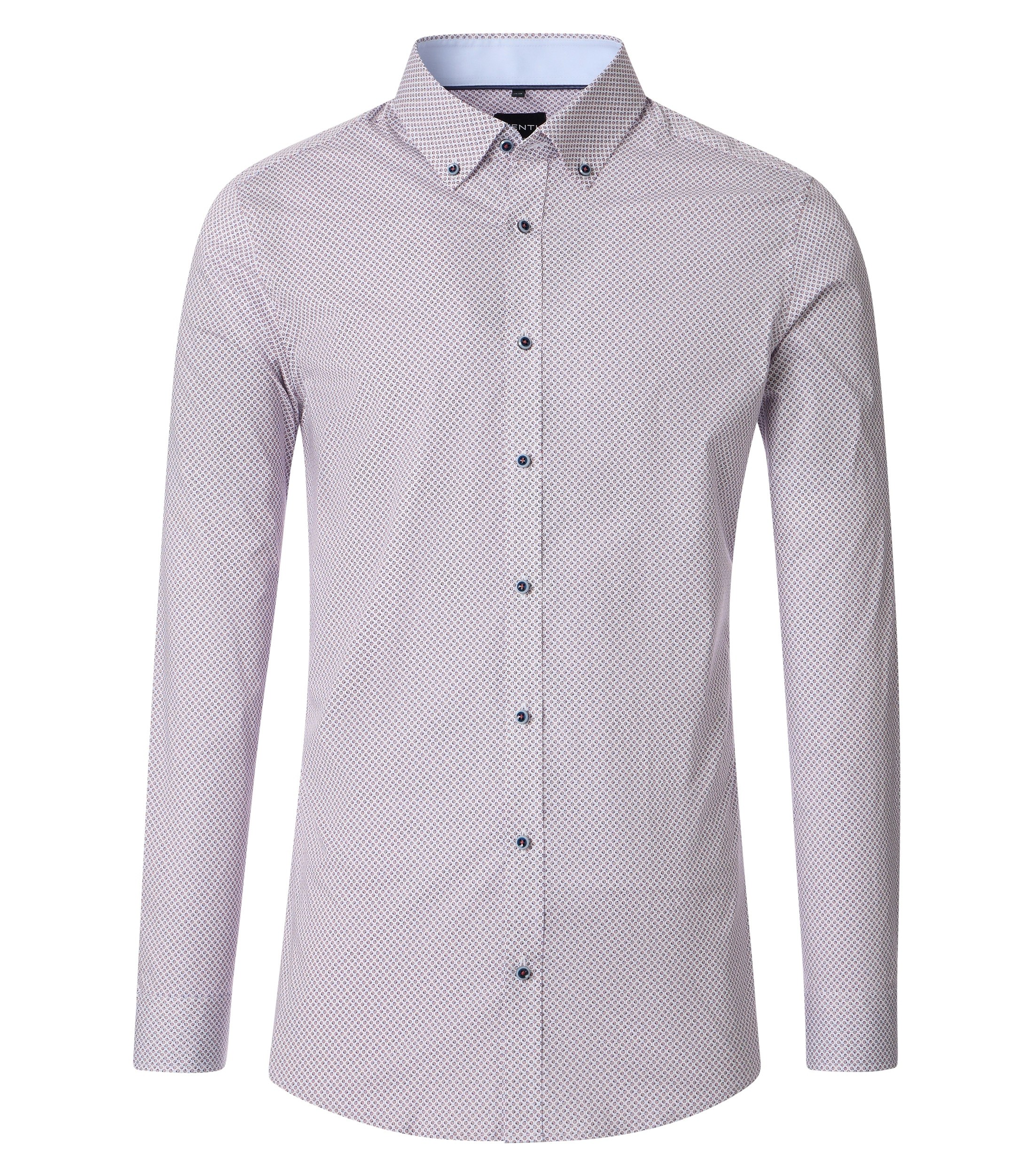 Ein Businesshemd im Print Muster in der Farbe Rot