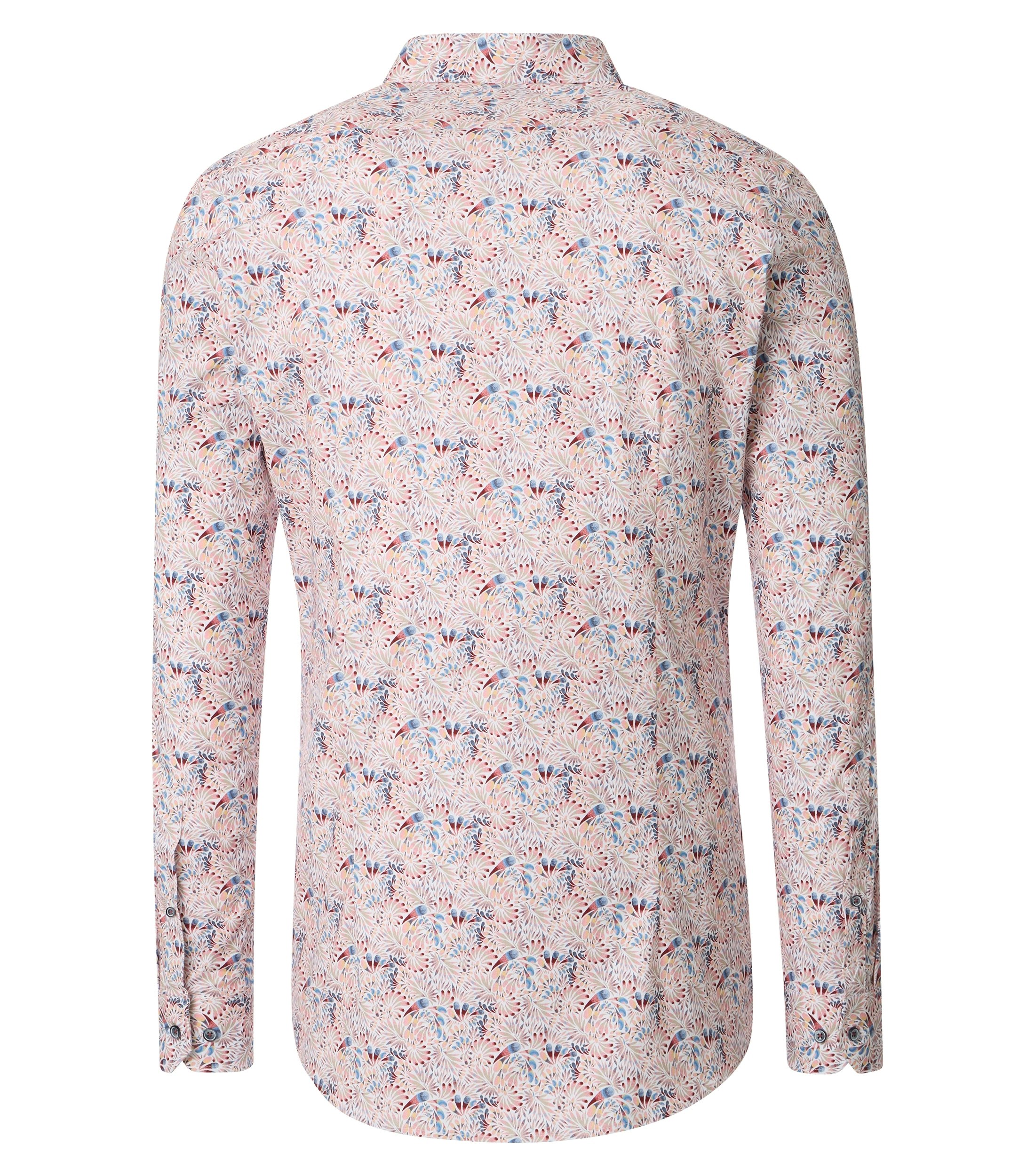 Ein Businesshemd im Print Muster in der Farbe Beige