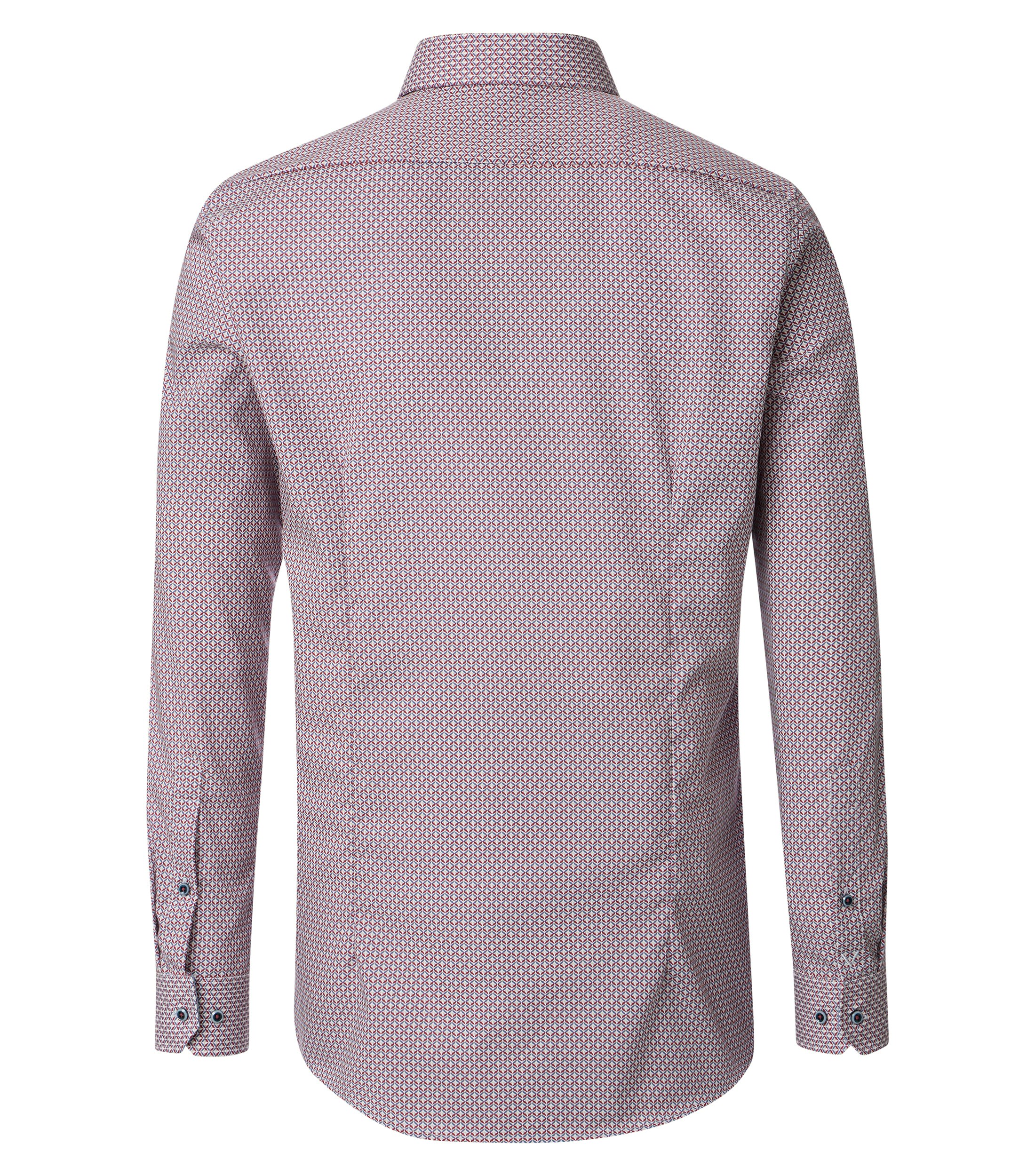 Ein Businesshemd im Print Muster in der Farbe Pinkrot