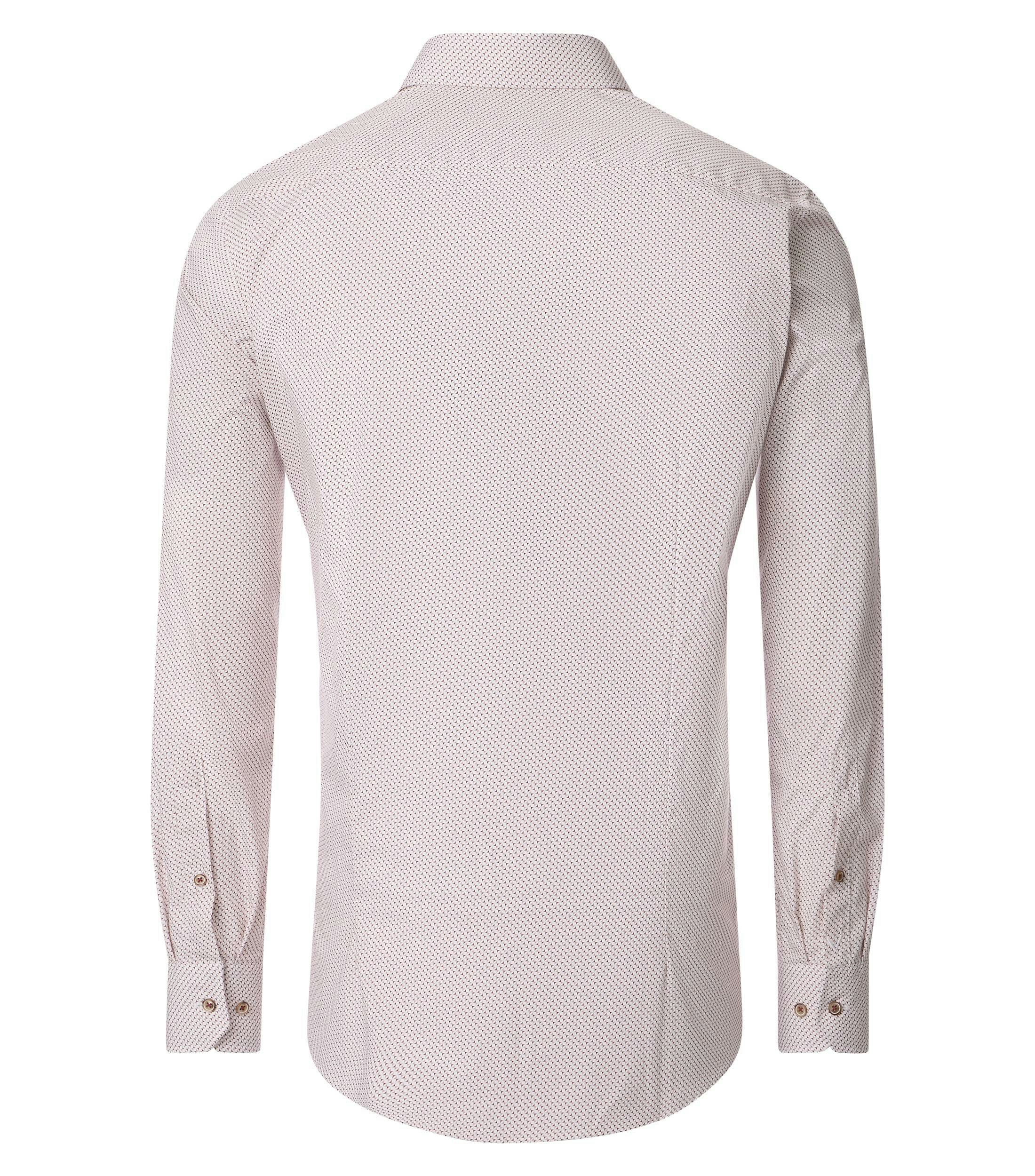 Ein Businesshemd im Print Muster in der Farbe Zartrosa