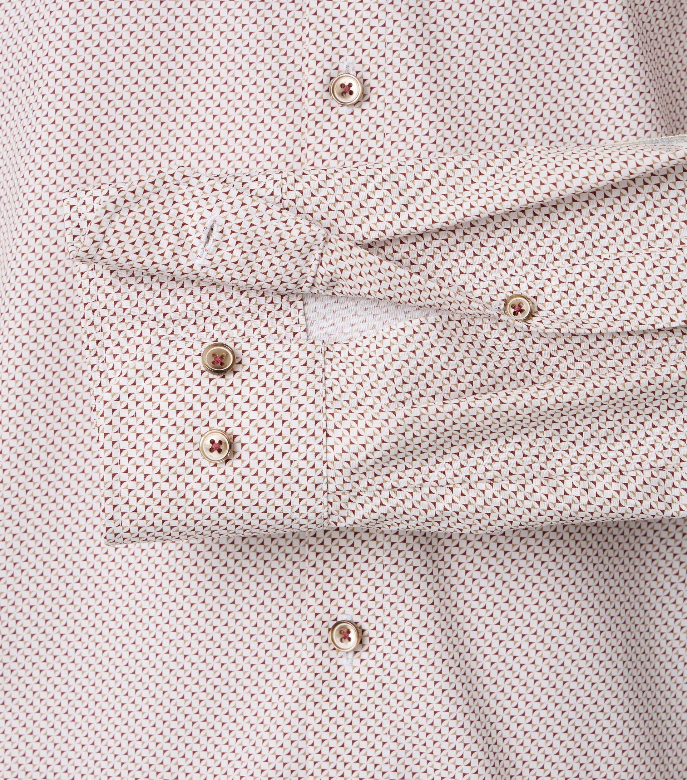 Ein Businesshemd im Print Muster in der Farbe Zartrosa