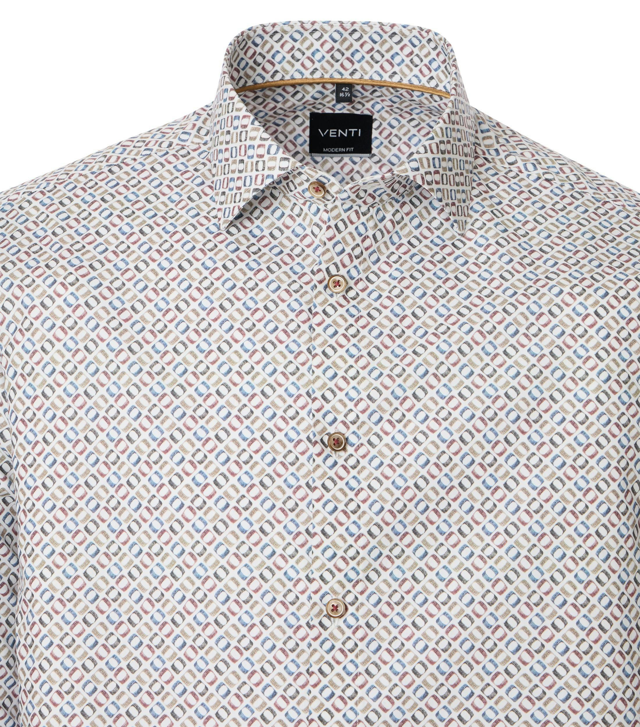 Ein Businesshemd im Print Muster in der Farbe Flieder