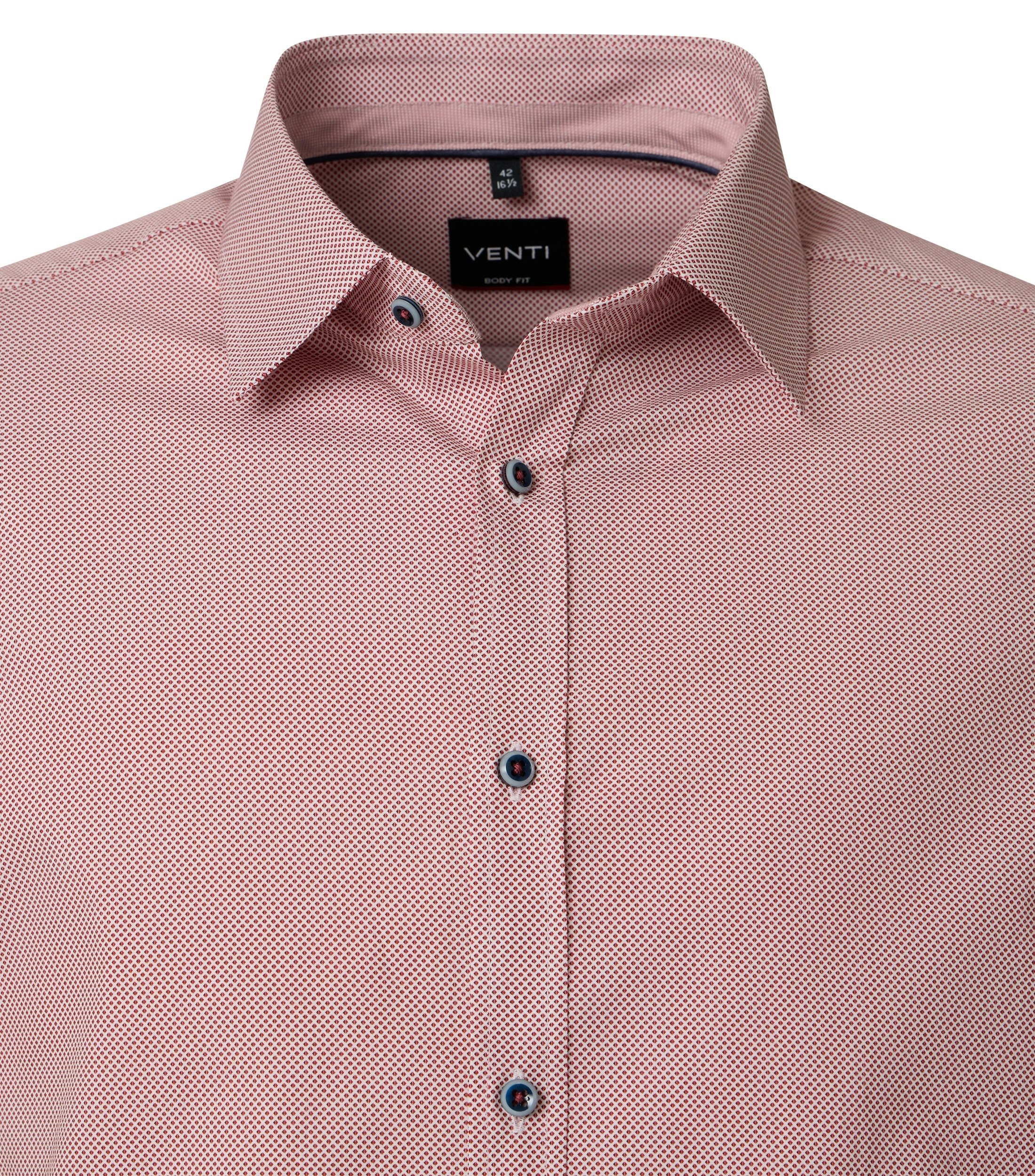 Ein Businesshemd im Print Muster in der Farbe Hellrot