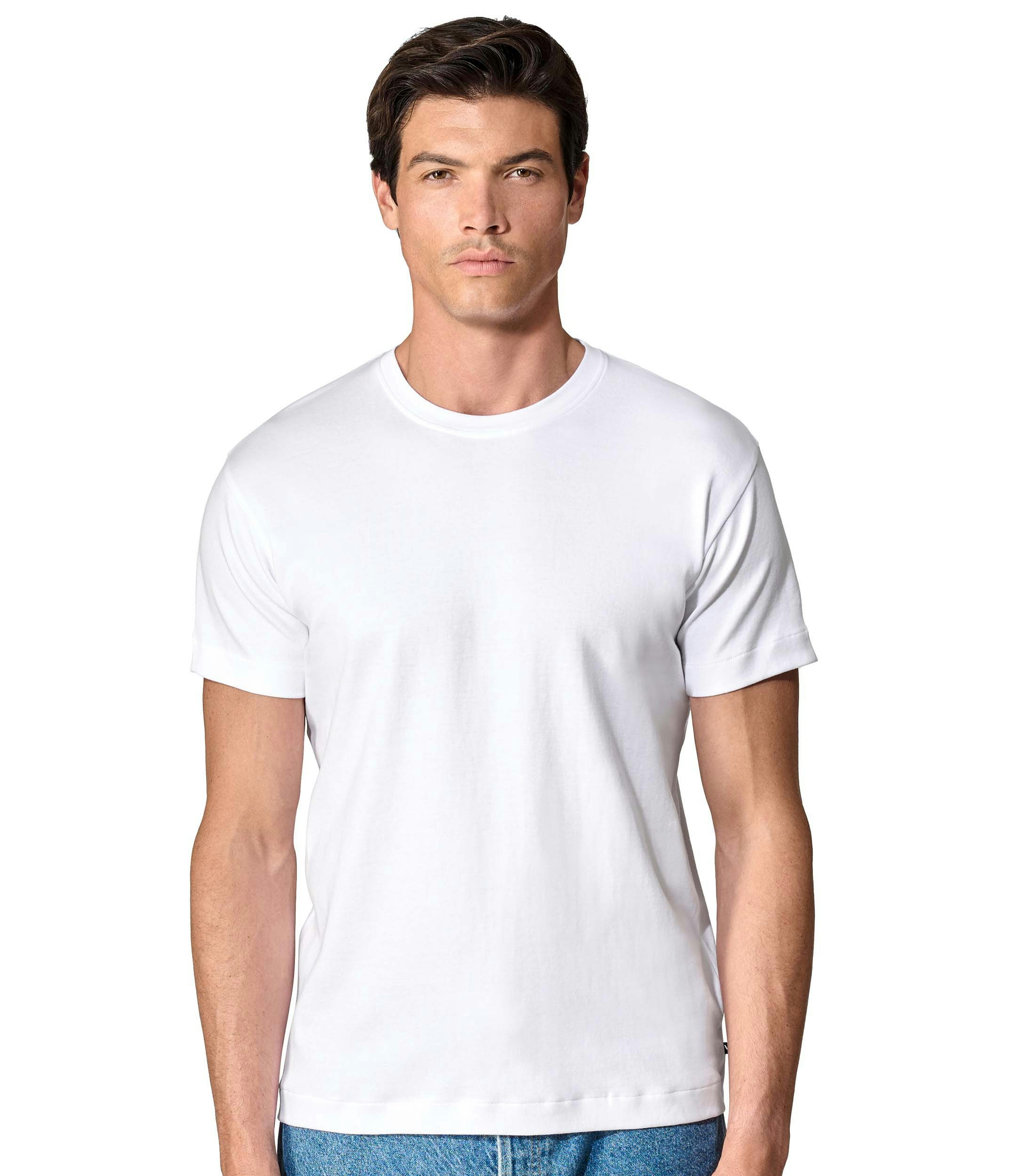 T-Shirt im unifarbenen Design in der Farbe Weiß