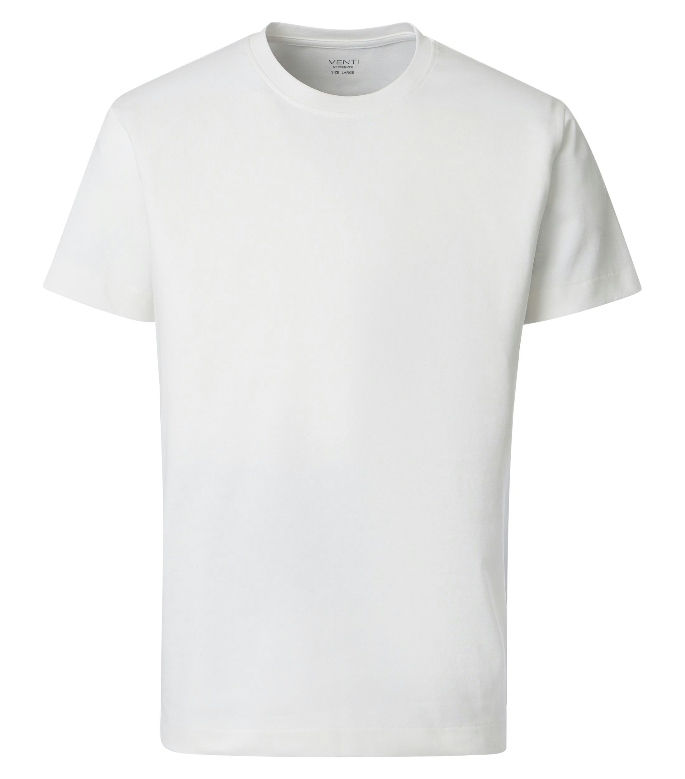 T-Shirt im unifarbenen Design in der Farbe Elfenbein