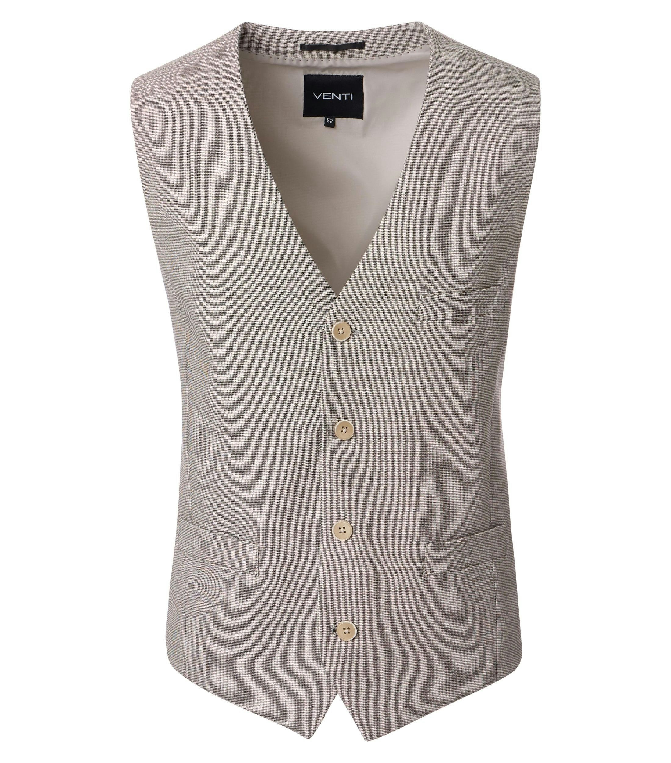 Ein Weste im uni Muster in der Farbe Beige