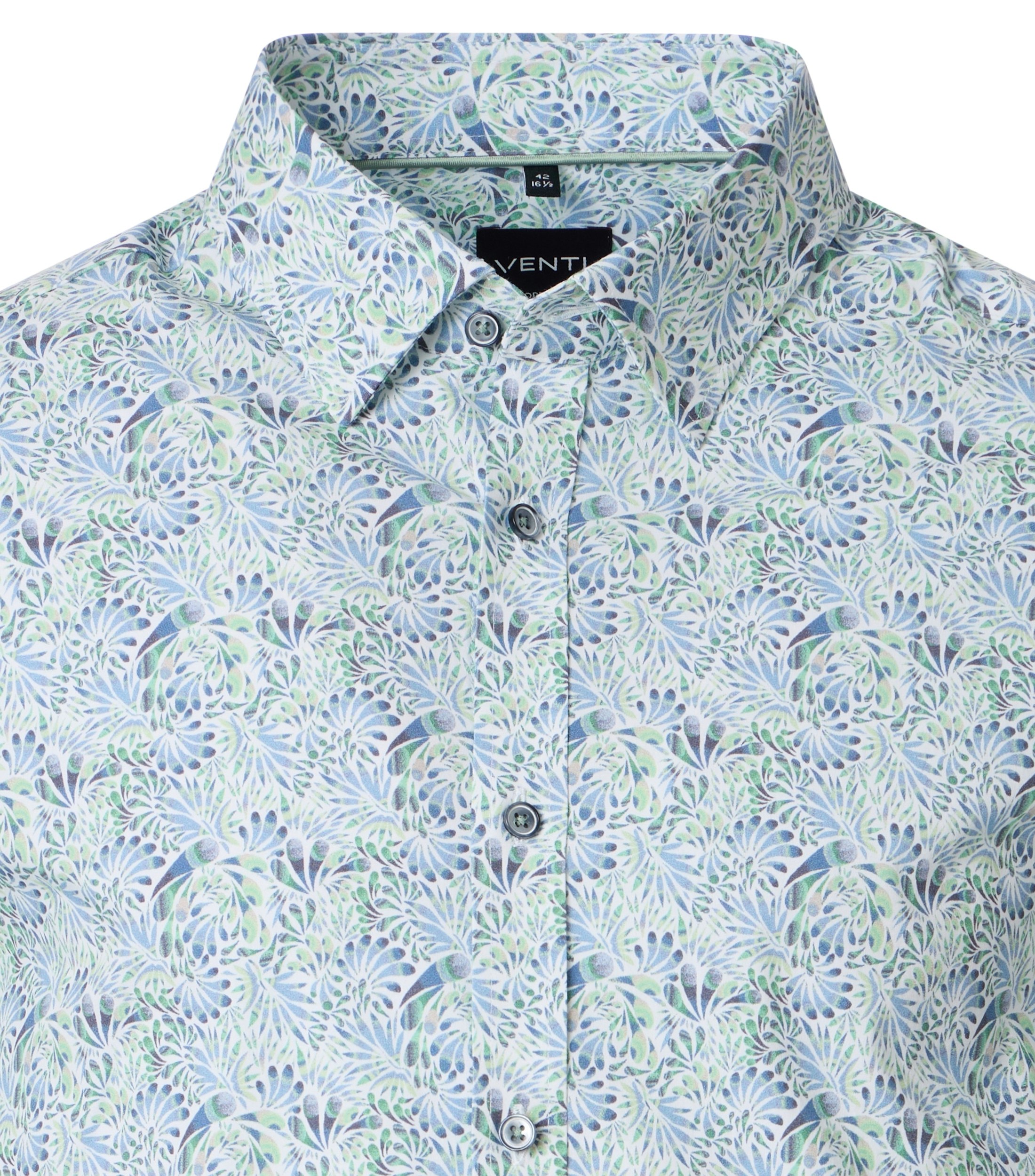 Ein Businesshemd im Print Muster in der Farbe Grün