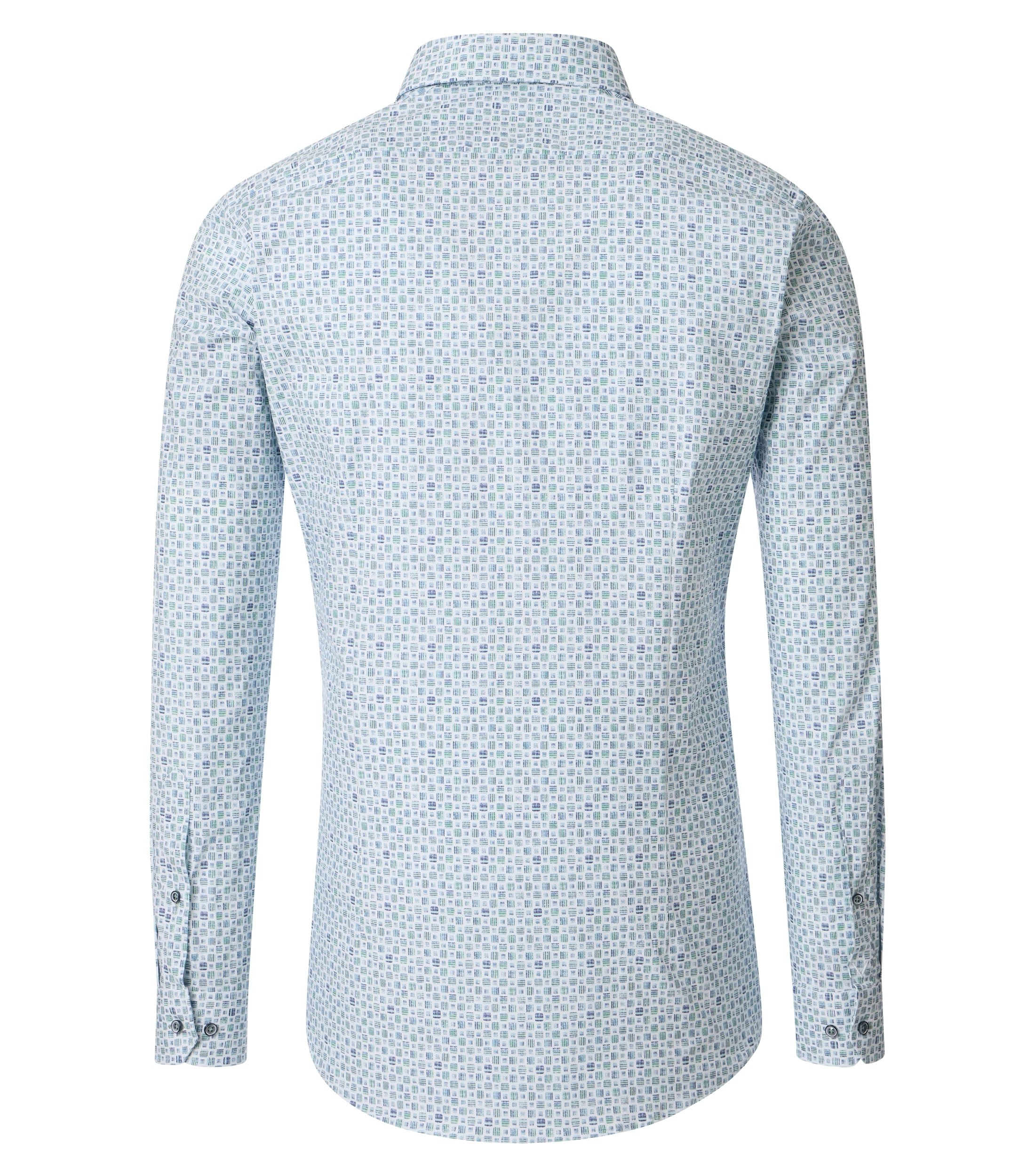 Ein Businesshemd im Print Muster in der Farbe Grün