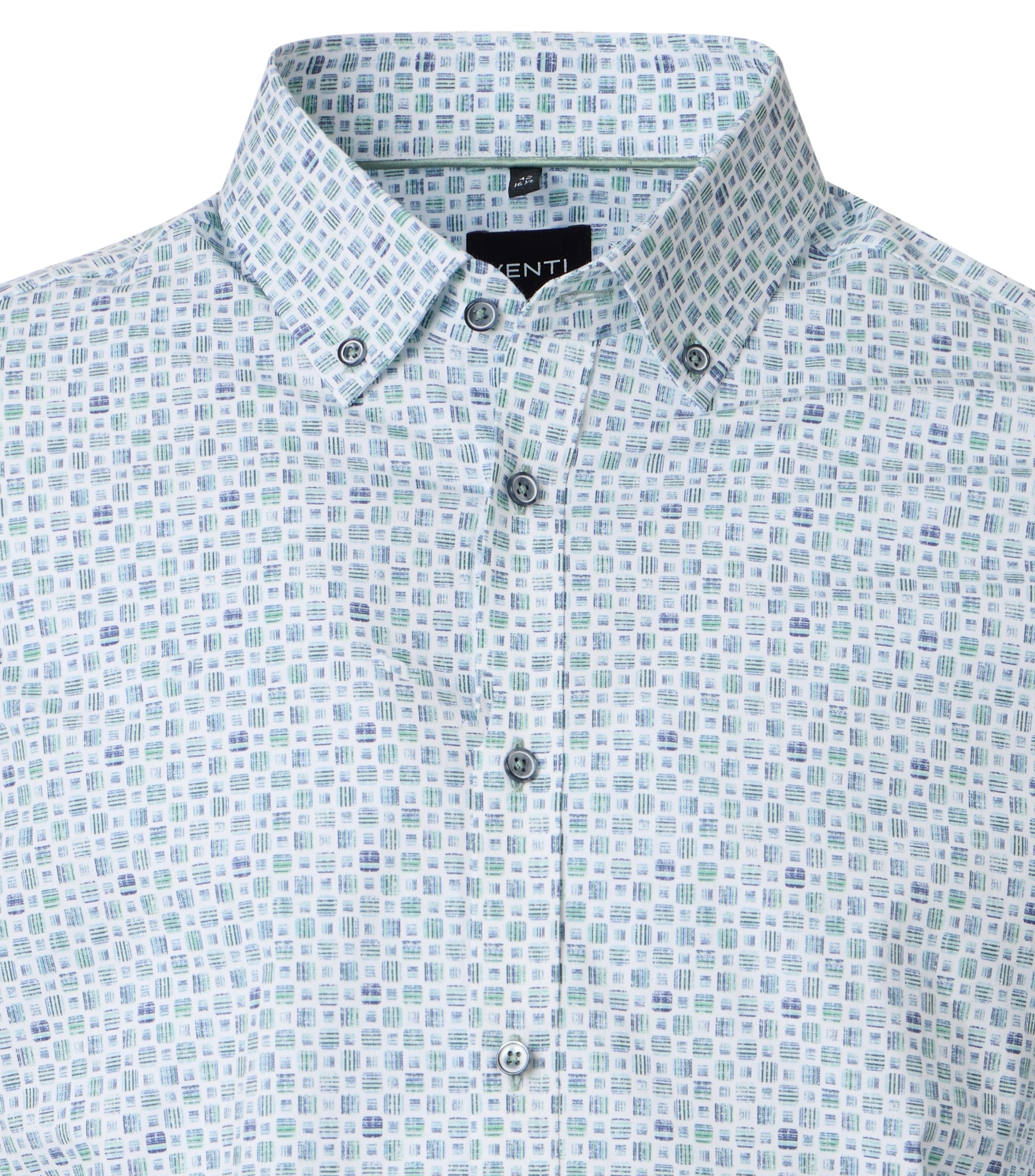 Ein Businesshemd im Print Muster in der Farbe Grün