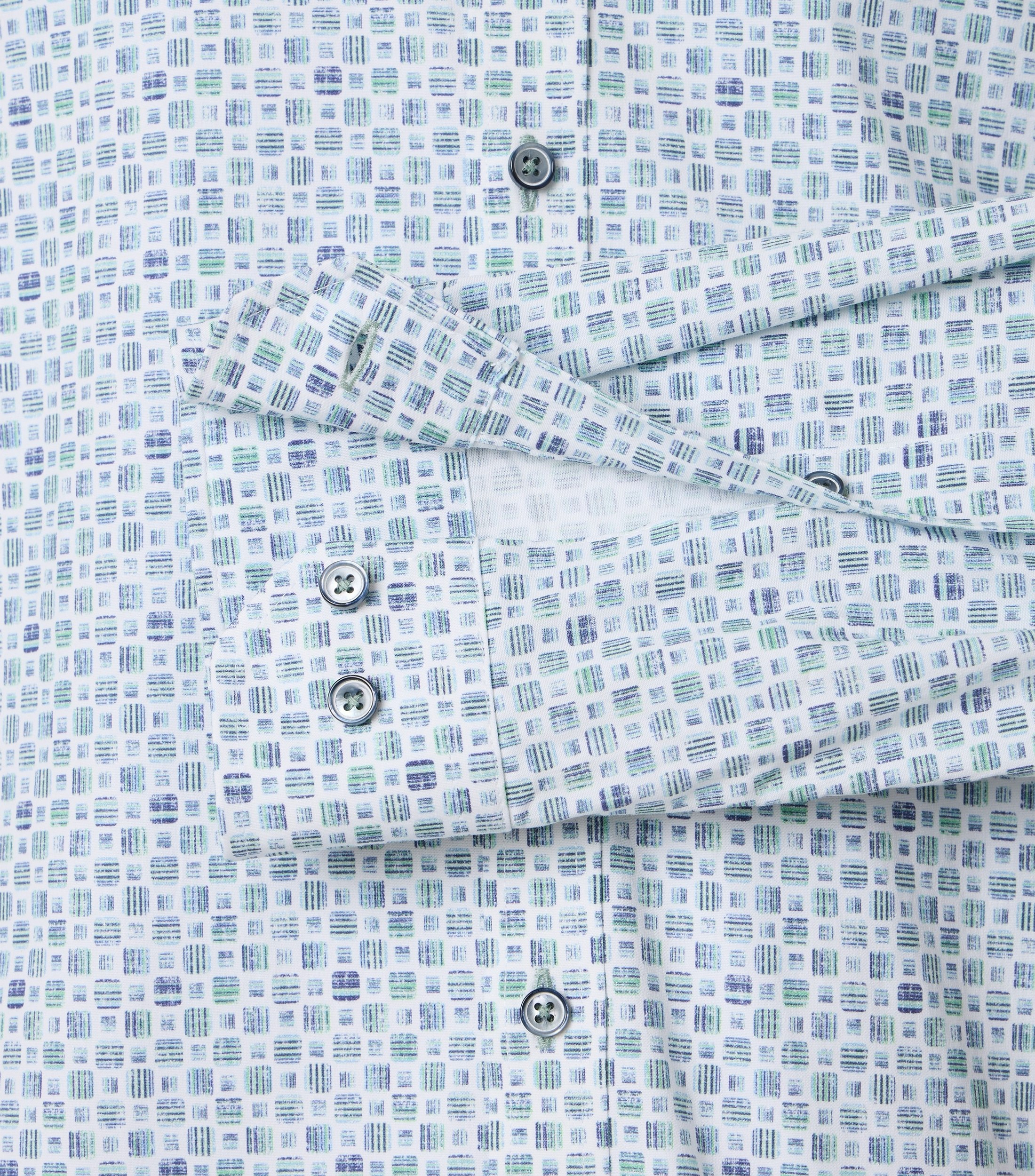 Ein Businesshemd im Print Muster in der Farbe Grün