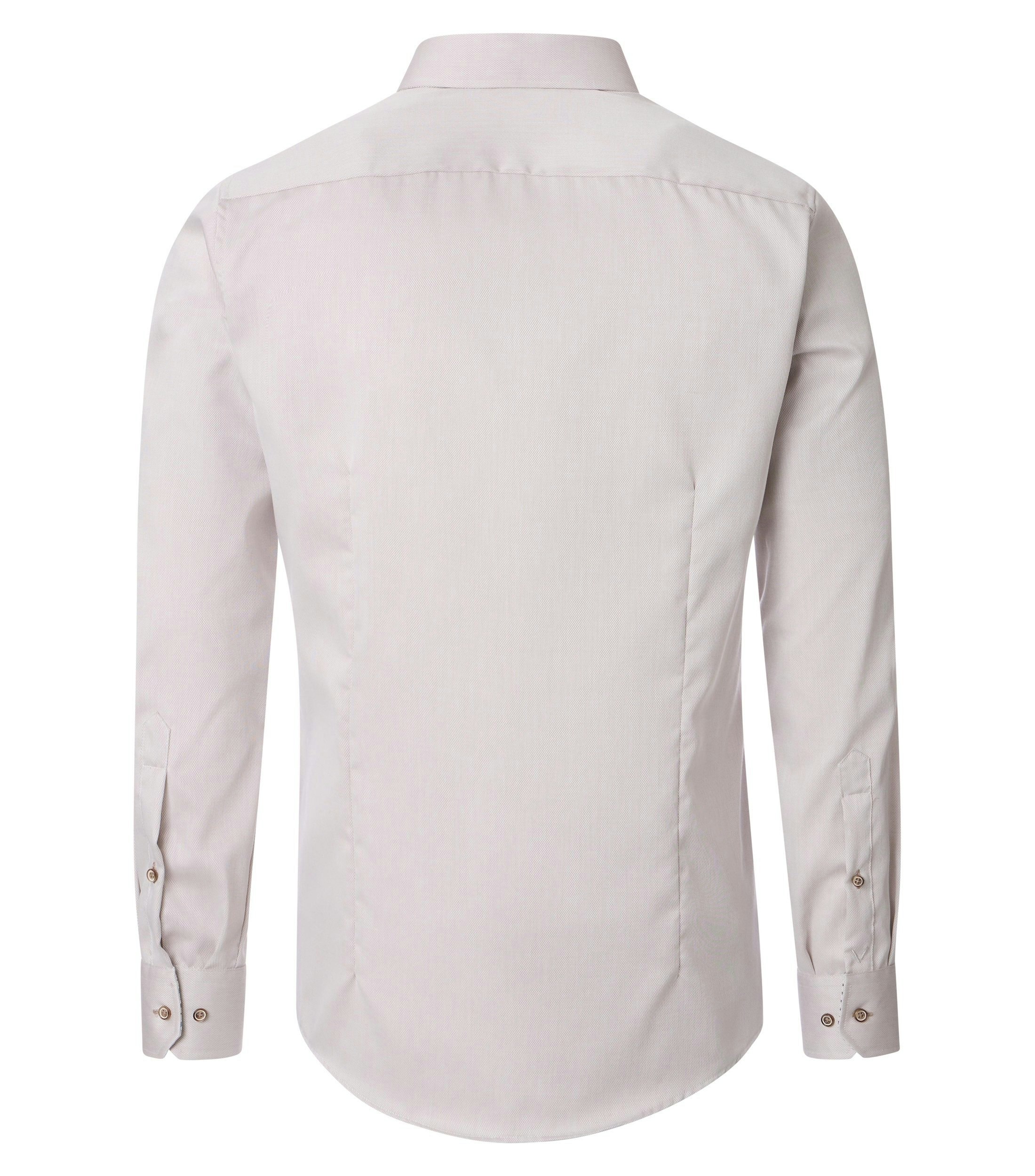 Ein Businesshemd im uni Muster in der Farbe Beige