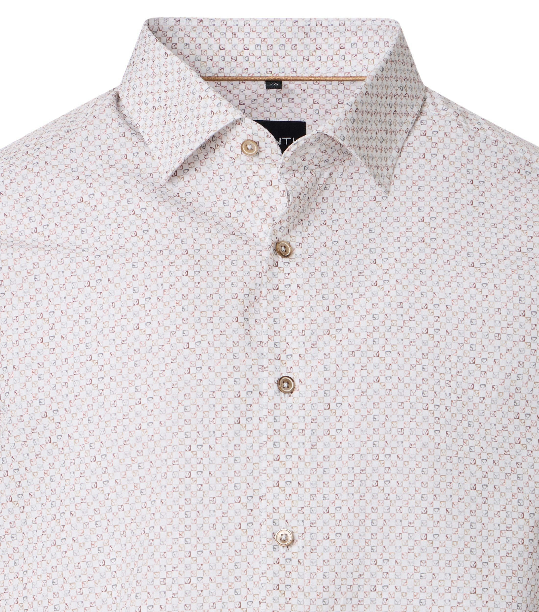 Ein Businesshemd im Print Muster in der Farbe Beige