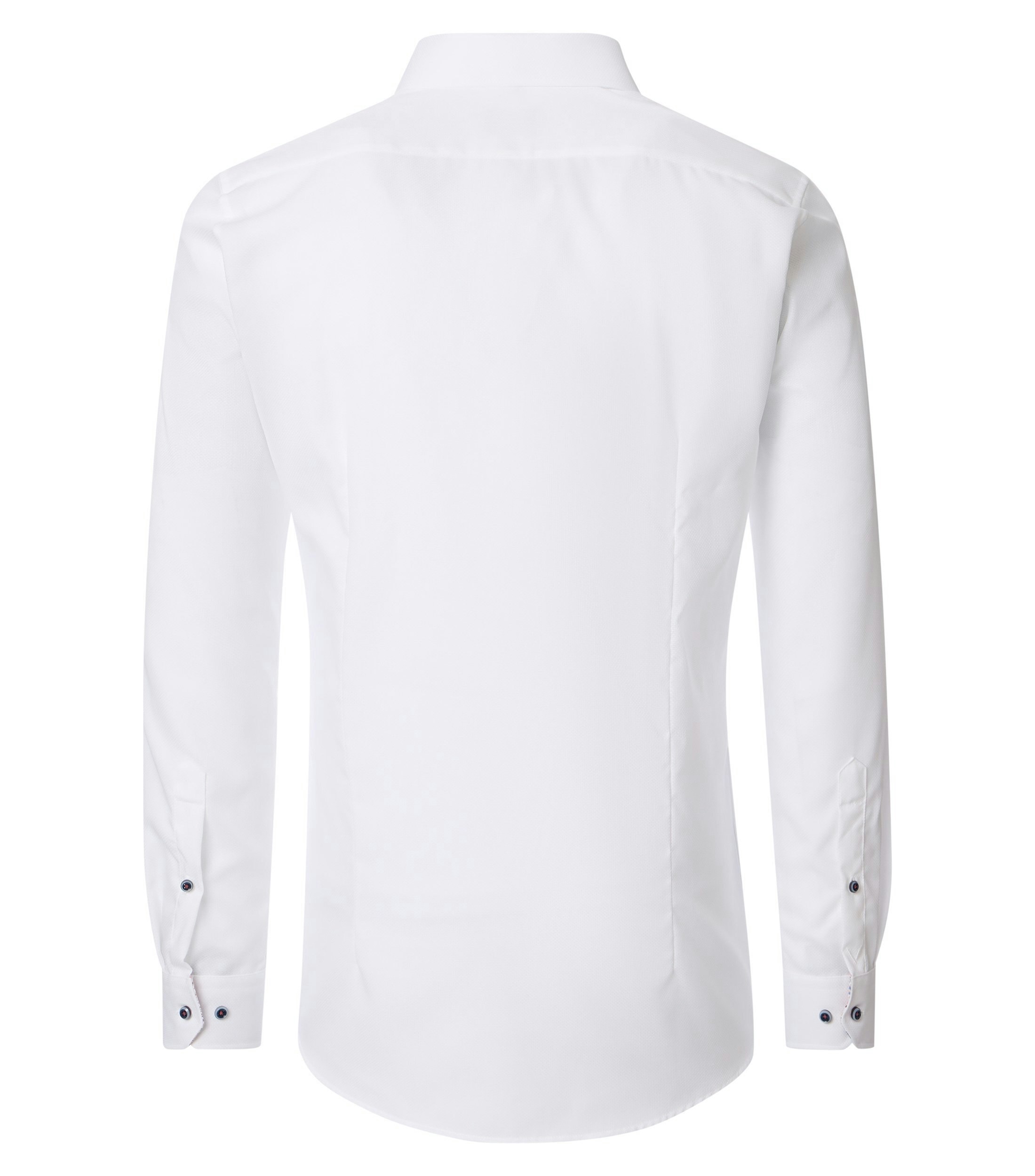 Ein Businesshemd im uni Muster in der Farbe Weiß