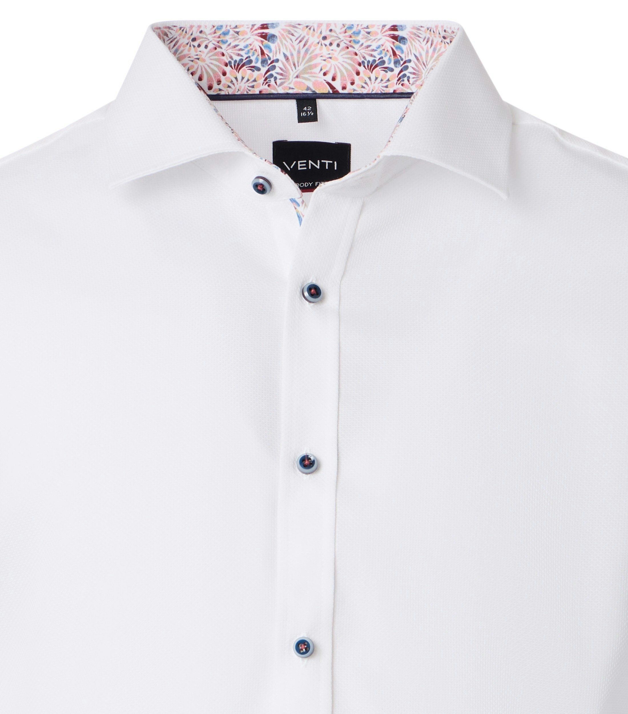 Ein Businesshemd im uni Muster in der Farbe Weiß