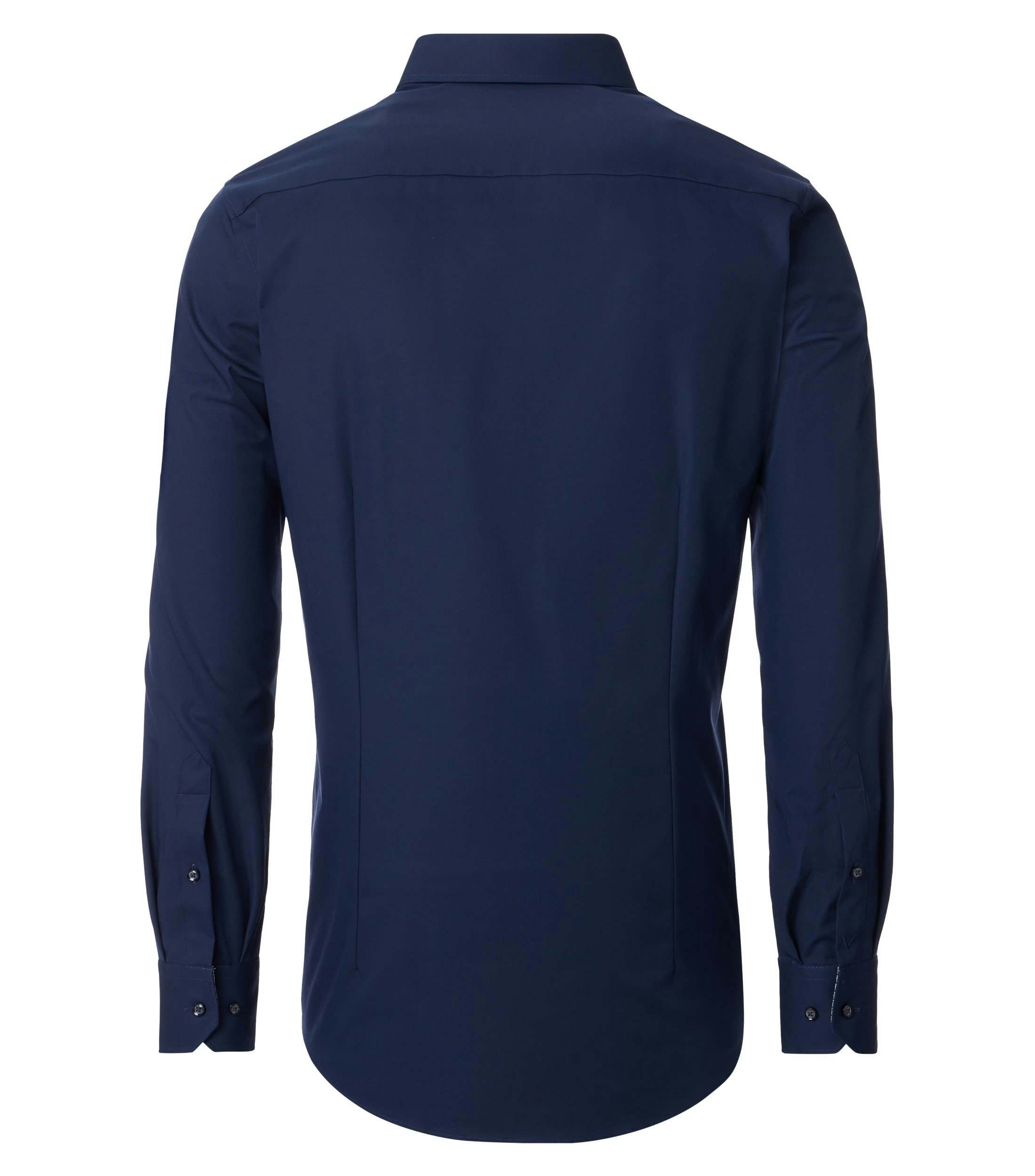 Ein Businesshemd im uni Muster in der Farbe Dunkelblau