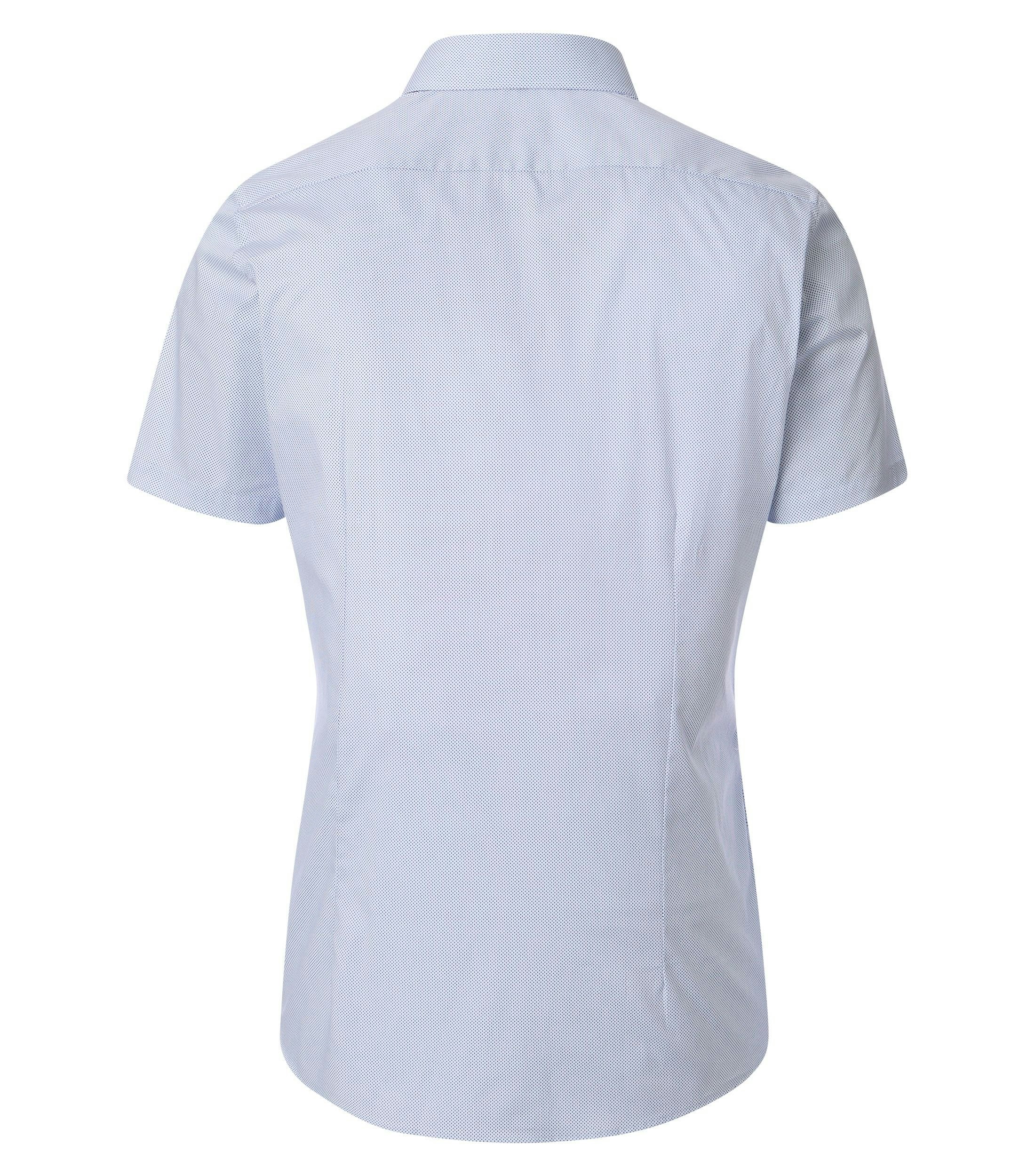 Ein Businesshemd im Print Muster in der Farbe Blau