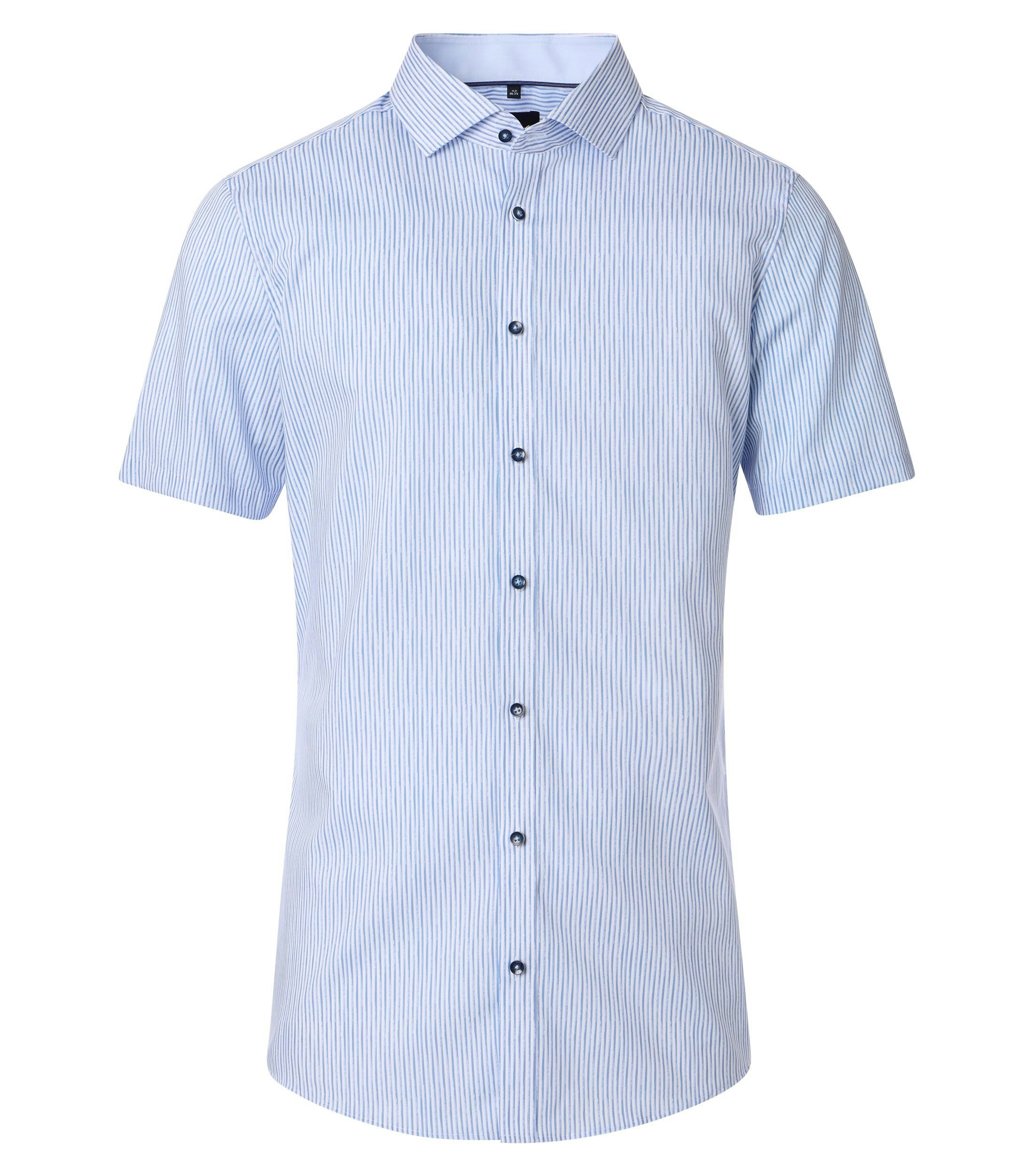 Ein Businesshemd im Print Muster in der Farbe Hellblau