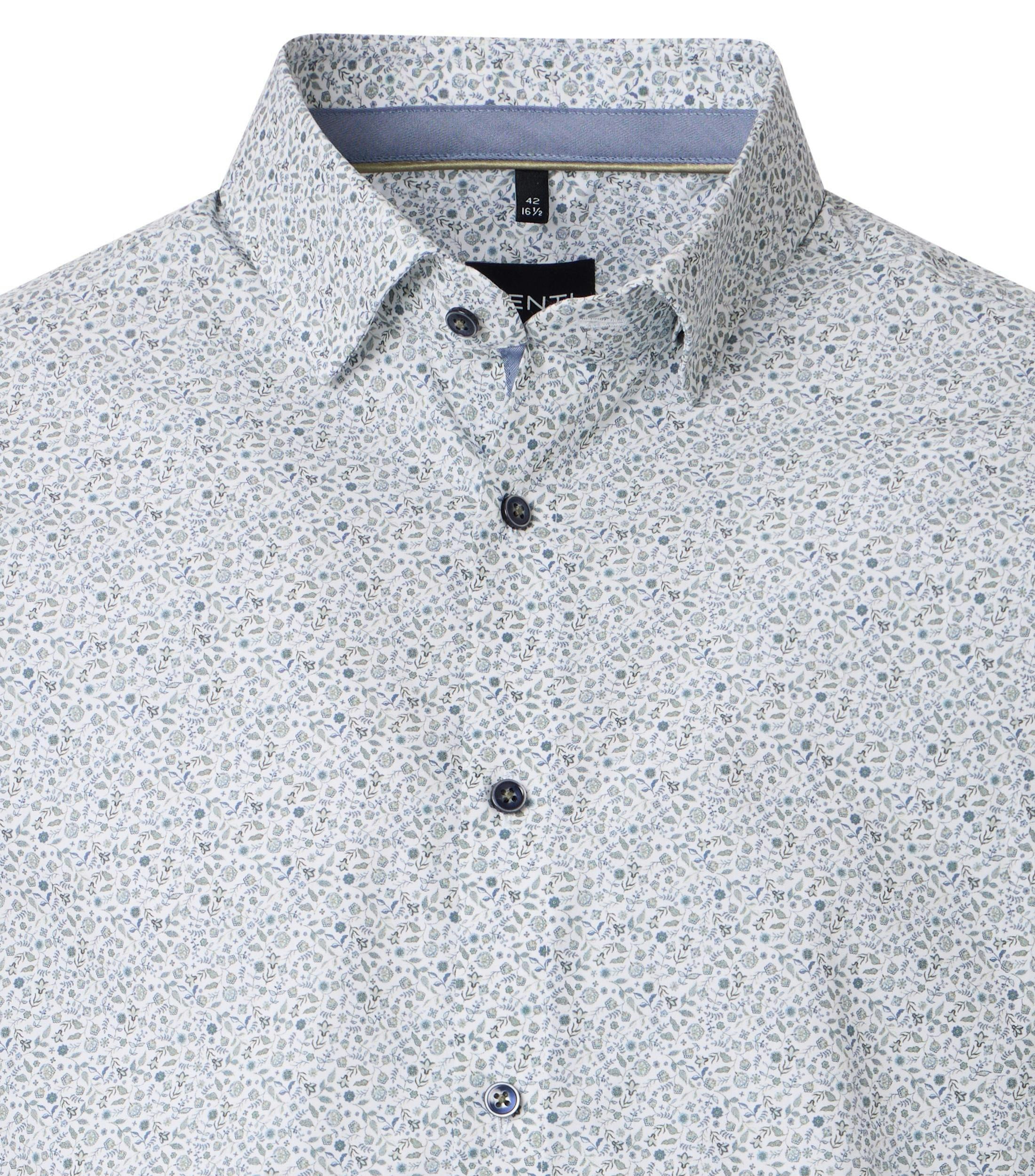 Ein Businesshemd im Print Muster in der Farbe Grün