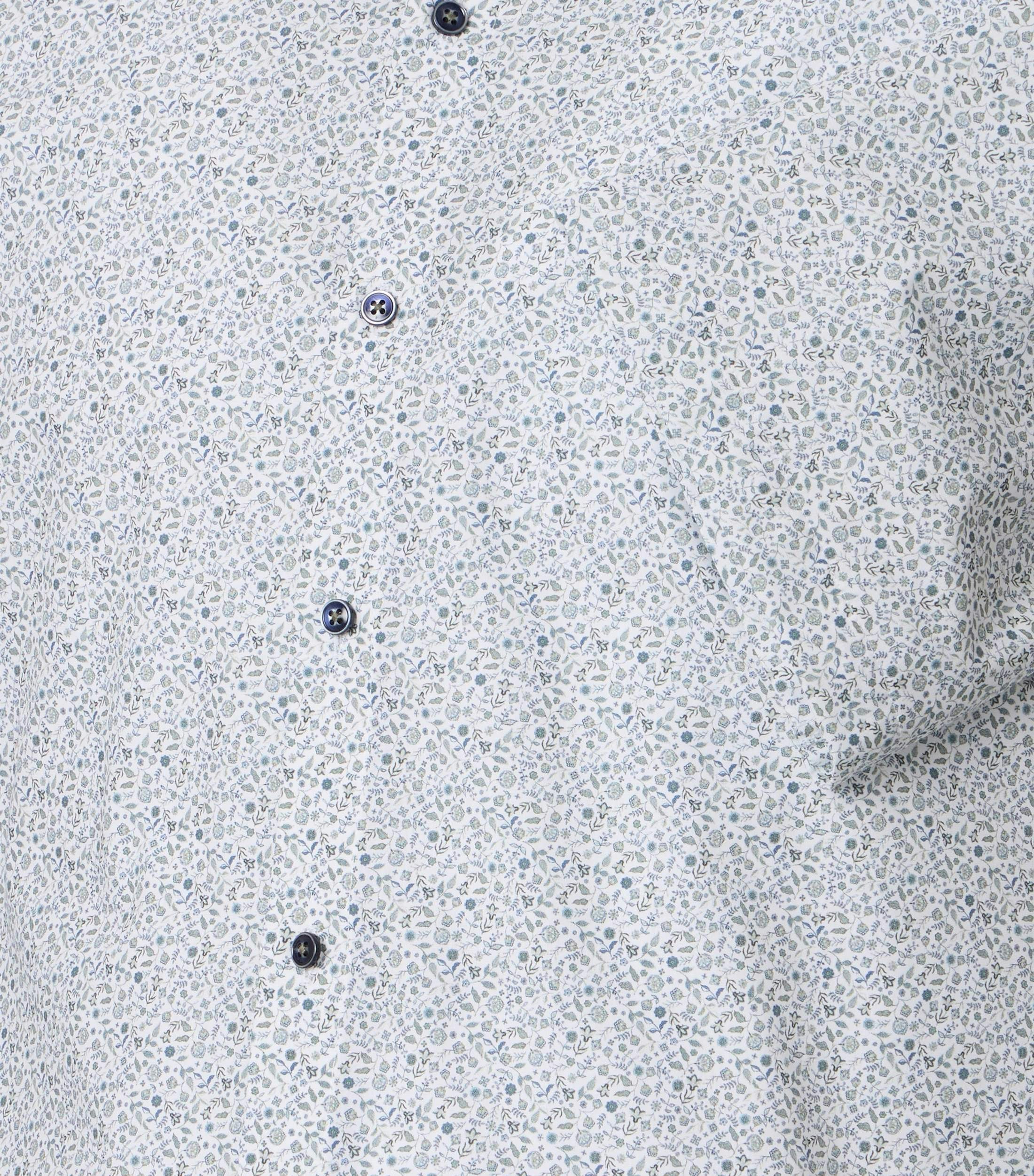 Ein Businesshemd im Print Muster in der Farbe Grün