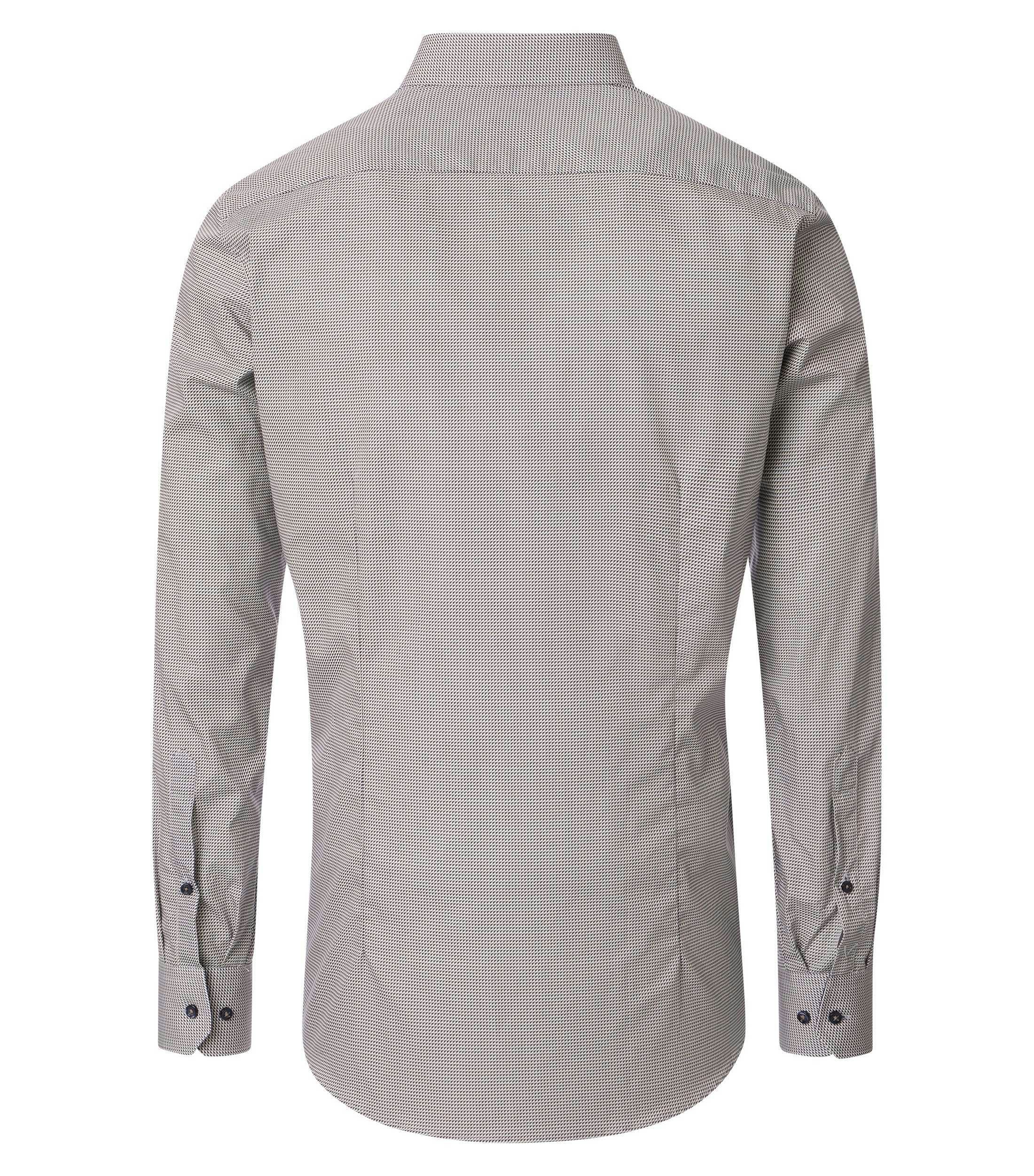 Ein Businesshemd im Print Muster in der Farbe Beige