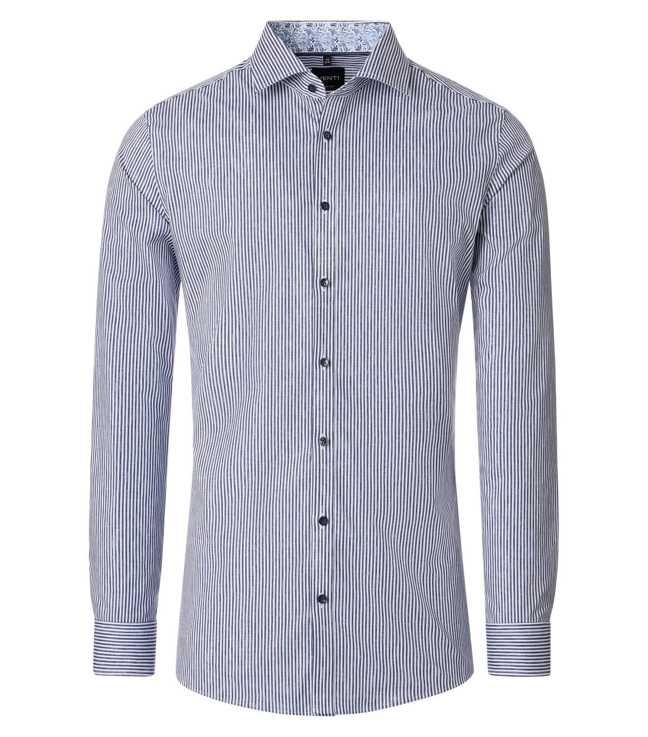 Ein Businesshemd im gestreift Muster in der Farbe Blau