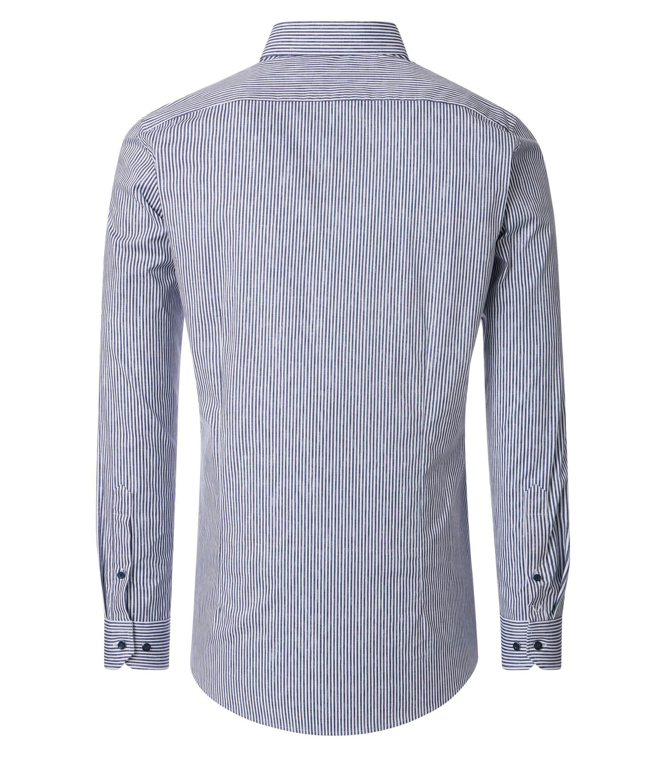 Ein Businesshemd im gestreift Muster in der Farbe Blau